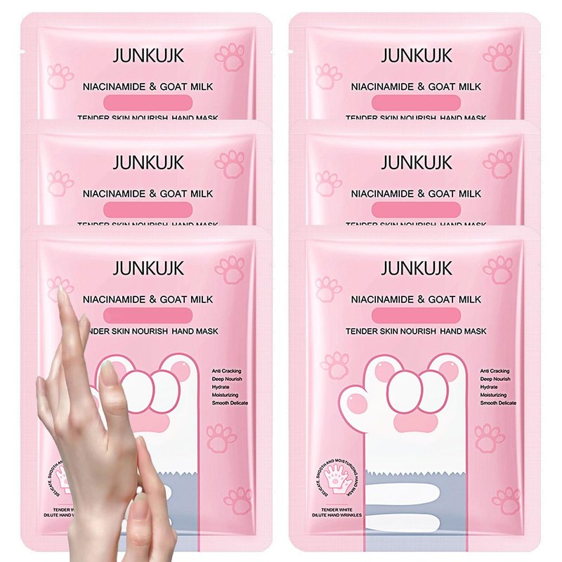 6PCS Hand Masks,Hydrating Hand Masks Moisturizing Gloves Overnight for Dry Cracked Hands,Daily Hand Care Hand Masks Gift Set for Women and Men A