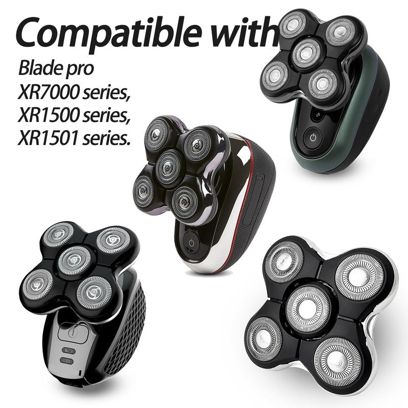 Blade Pro Replacement Head Compatible with Remington Balder Pro XR7000, 5 Dual Track Shaver Heads for a Smooth and Close Shave with No-Irritation. (Pack of 1)