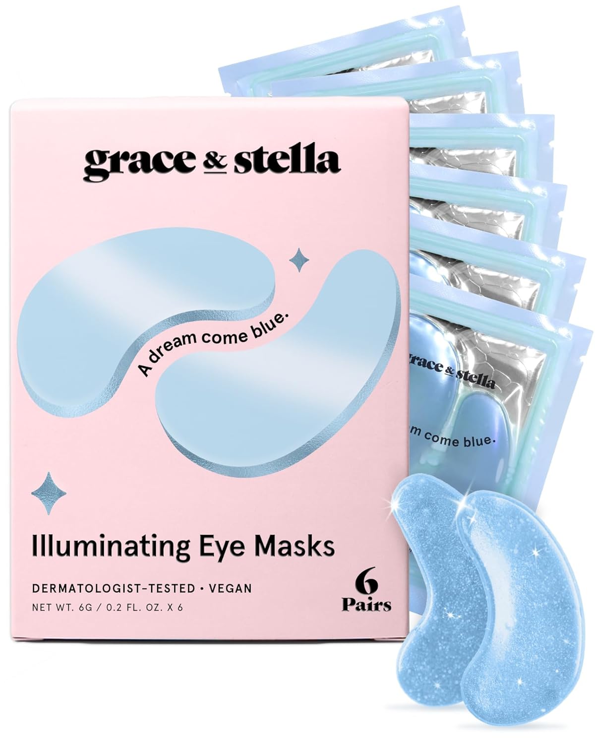 Under Eye Mask for Dark Circles & Puffy Eyes - Vegan Gel Patches | 24 Pairs, Gold