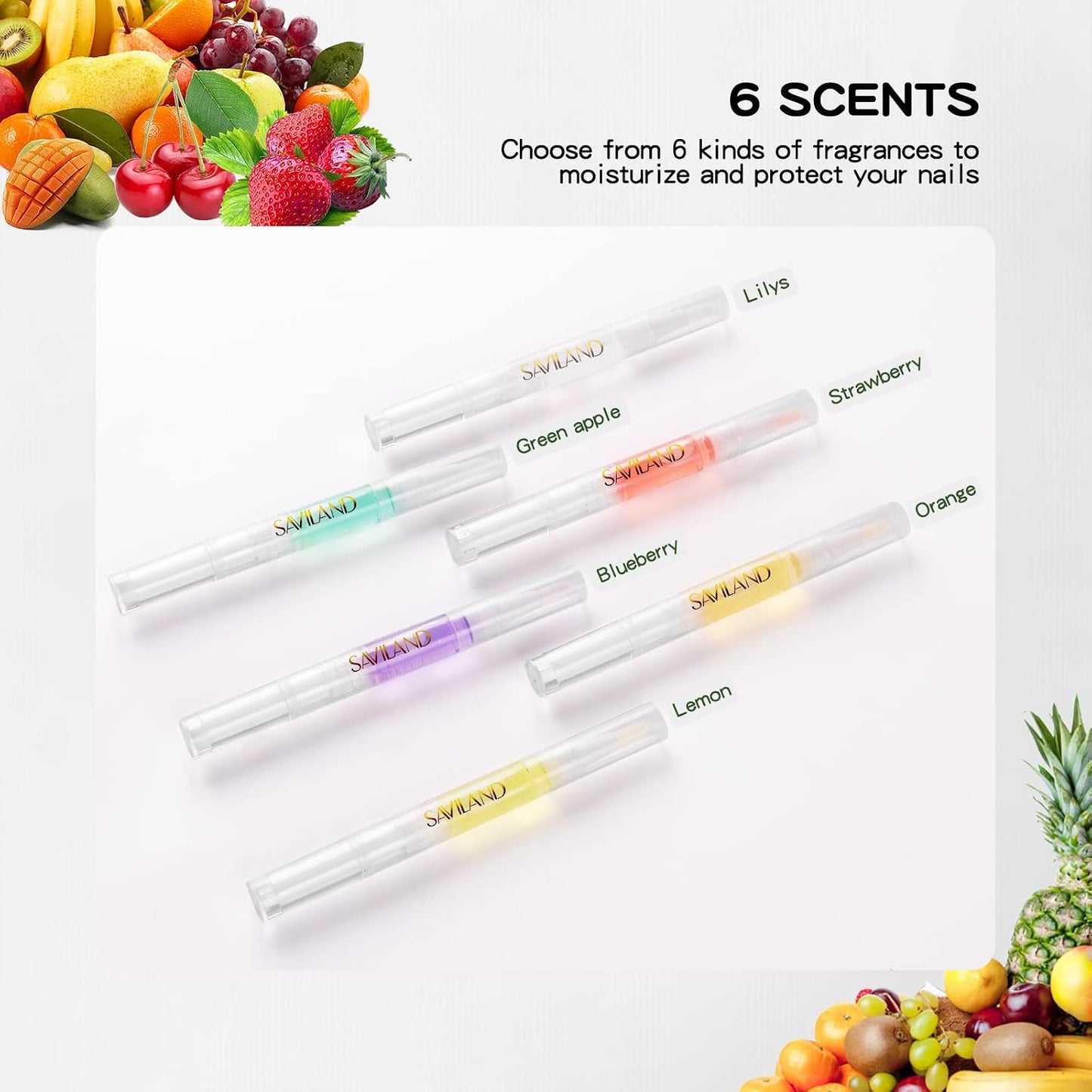 Revitalizing Cuticle Oil Pen - 6PCS Vitamin E & Jojoba Nail Strengthener | Hydrating Repair for Brittle Nails