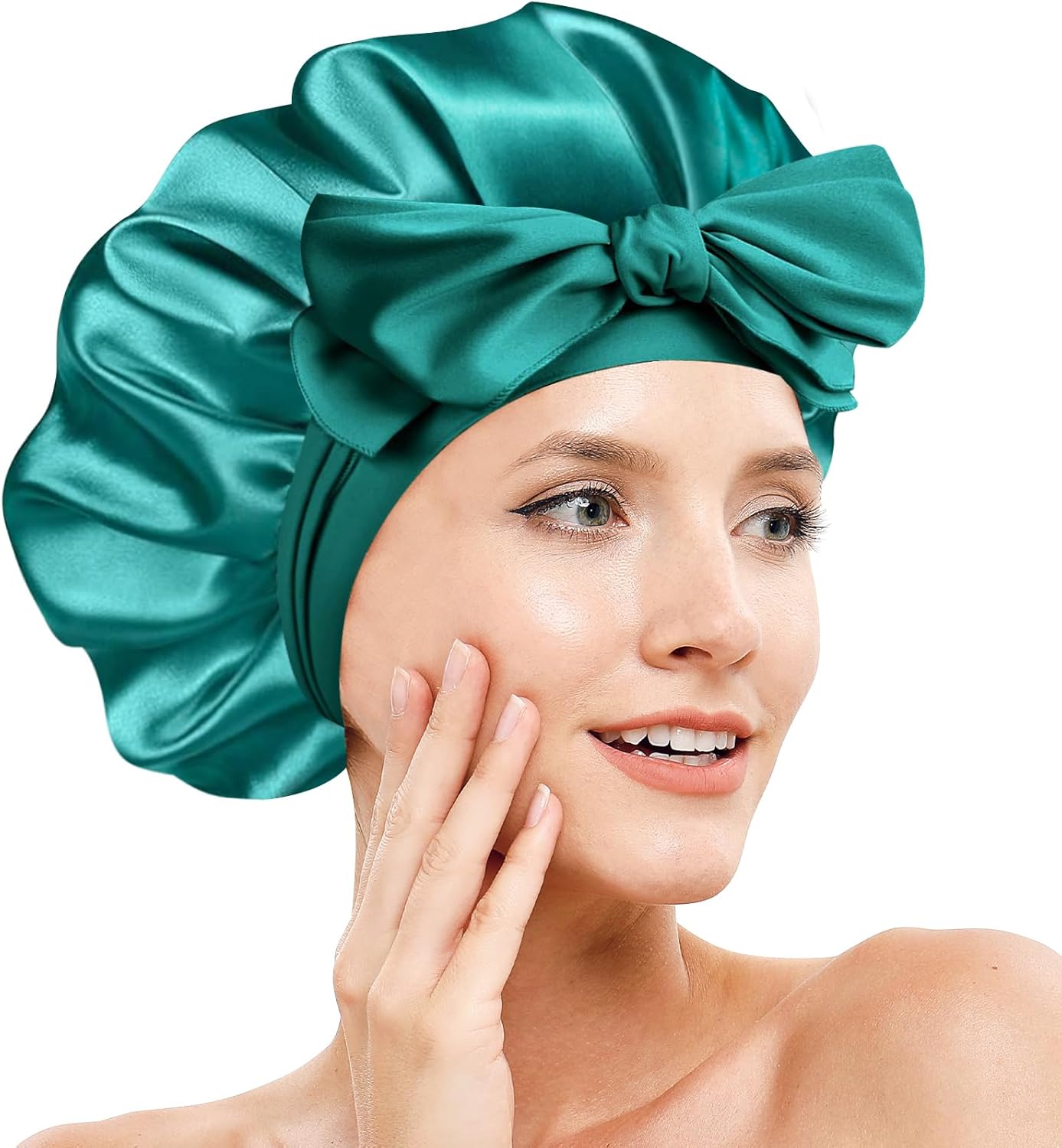 Silk Bonnet for Sleeping | Adjustable Soft Satin Lined Night Cap - Double Layer Design