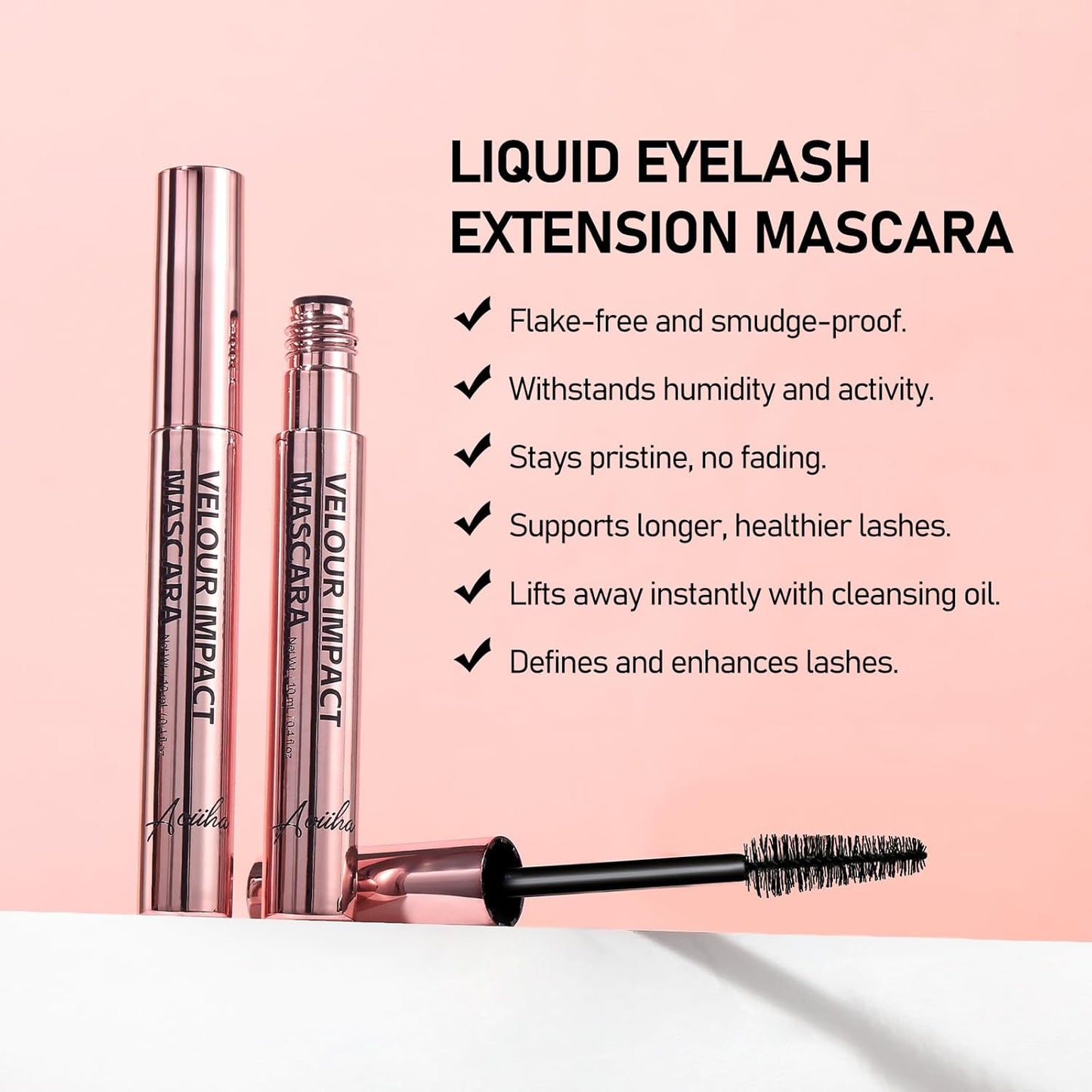 Lengthening & Volumizing Mascara - Tubing Formula for Lift & Volume | Smudge-Proof, Sensitive Eyes Safe