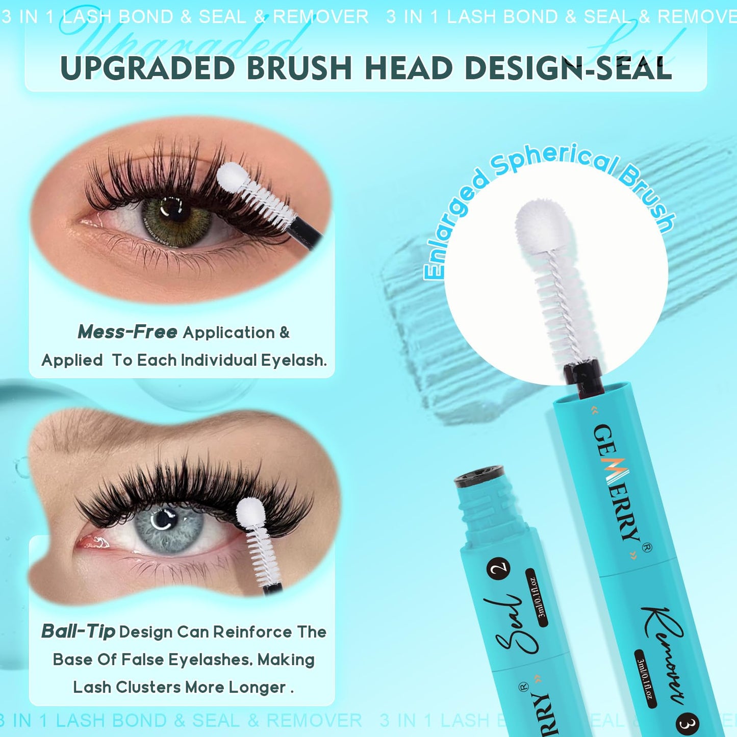 GEMERRY Lash Bond and Seal Remover 3-in-1 (3ml/3ml/3ml)