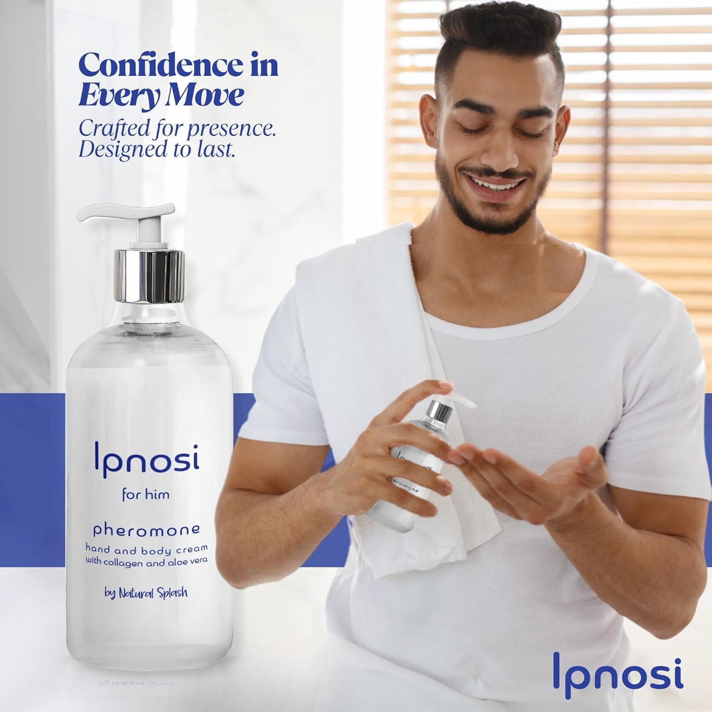 Ipnosi Pheromone Body Cream for Men - Hydrating Lotion with Aloe & Collagen | 8.45 Fl Oz