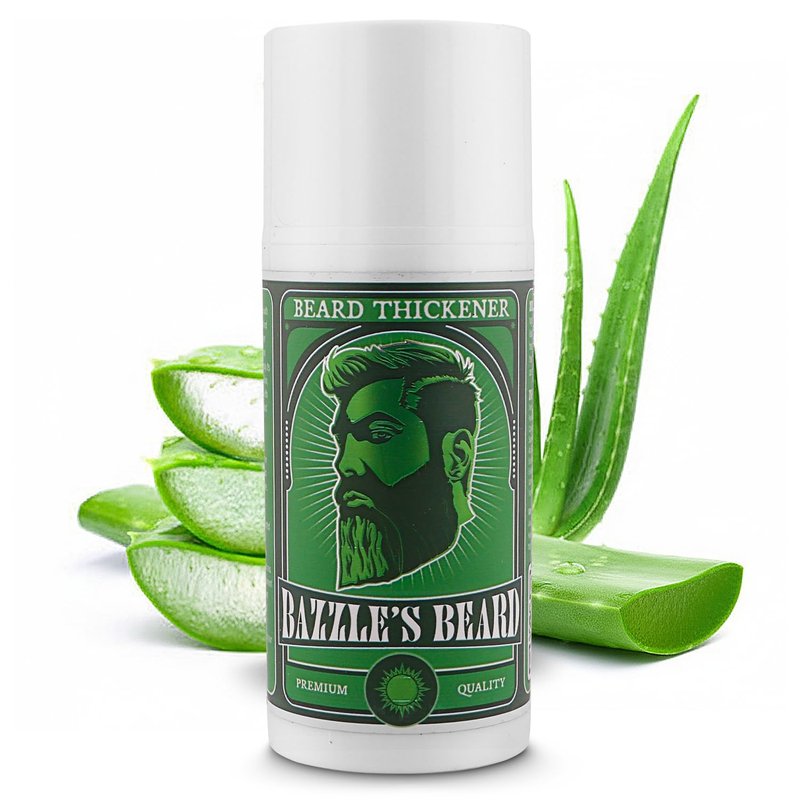 Bazzle's Beard Thickener – Beard Growth Kit & Balm with Biotin for Hair Growth for Men, Infused with Oat Protein for Medium Hold and Light Fragrance, Facial Hair & Mustache Styling Balm Conditioner