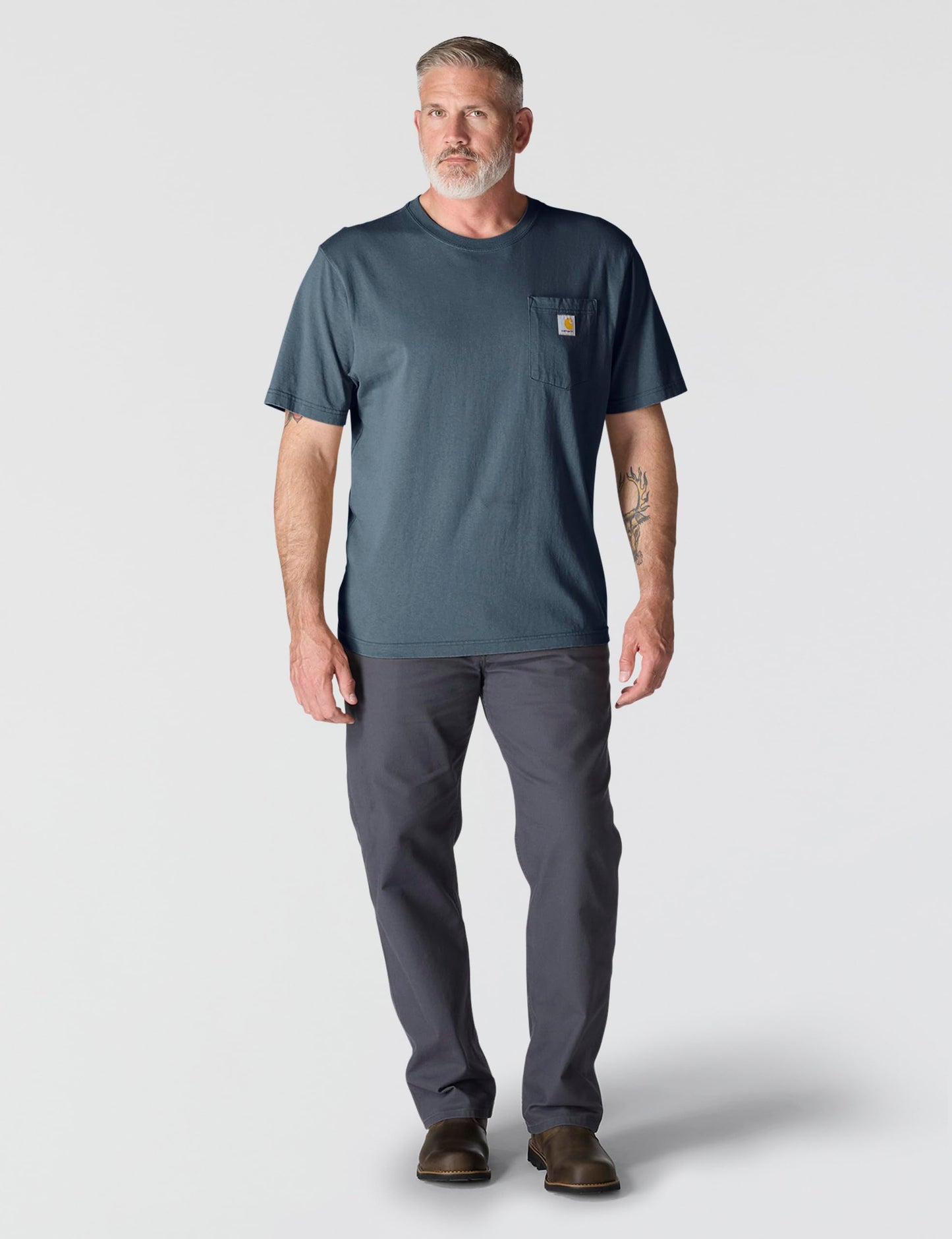Carhartt Men's Iconic K87 Pocket T-Shirt, Bluestone, Large