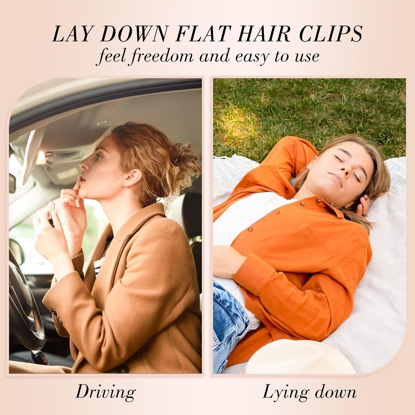 Flat Claw Clips for Women - 8 Pcs Strong Hold Tortoiseshell Hair Accessories | Large & Medium Sizes