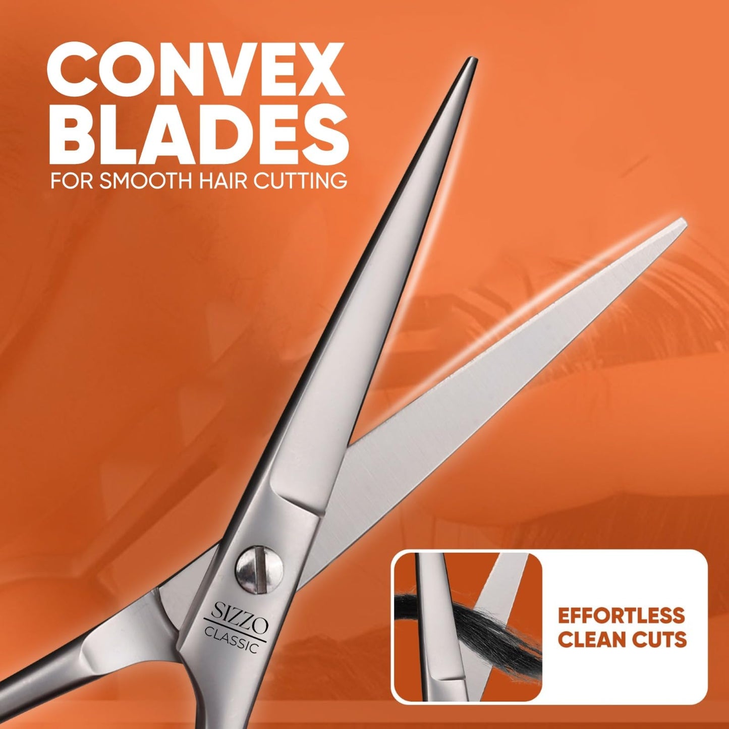 Hair Cutting Scissors 6.5" Hair Scissors, Ideal for Professional Barbers, Men, Women, and Hair Stylists, tijeras de peluqueria by SIZZO | G-MAT DULL