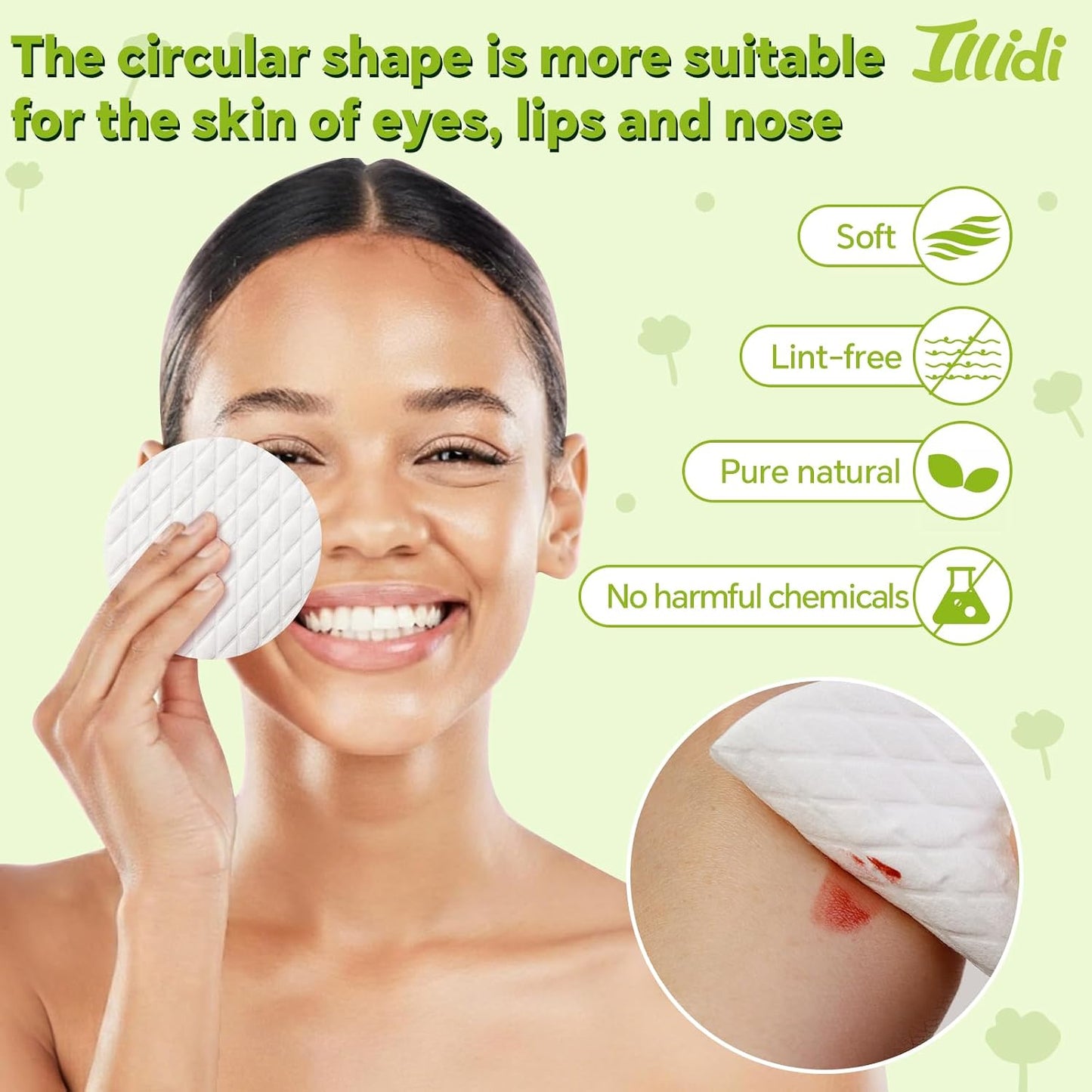 Extra Large Cotton Rounds - 3.15 Inch Diameter, 120 Count | Soft, Lint-Free Makeup Removal Pads