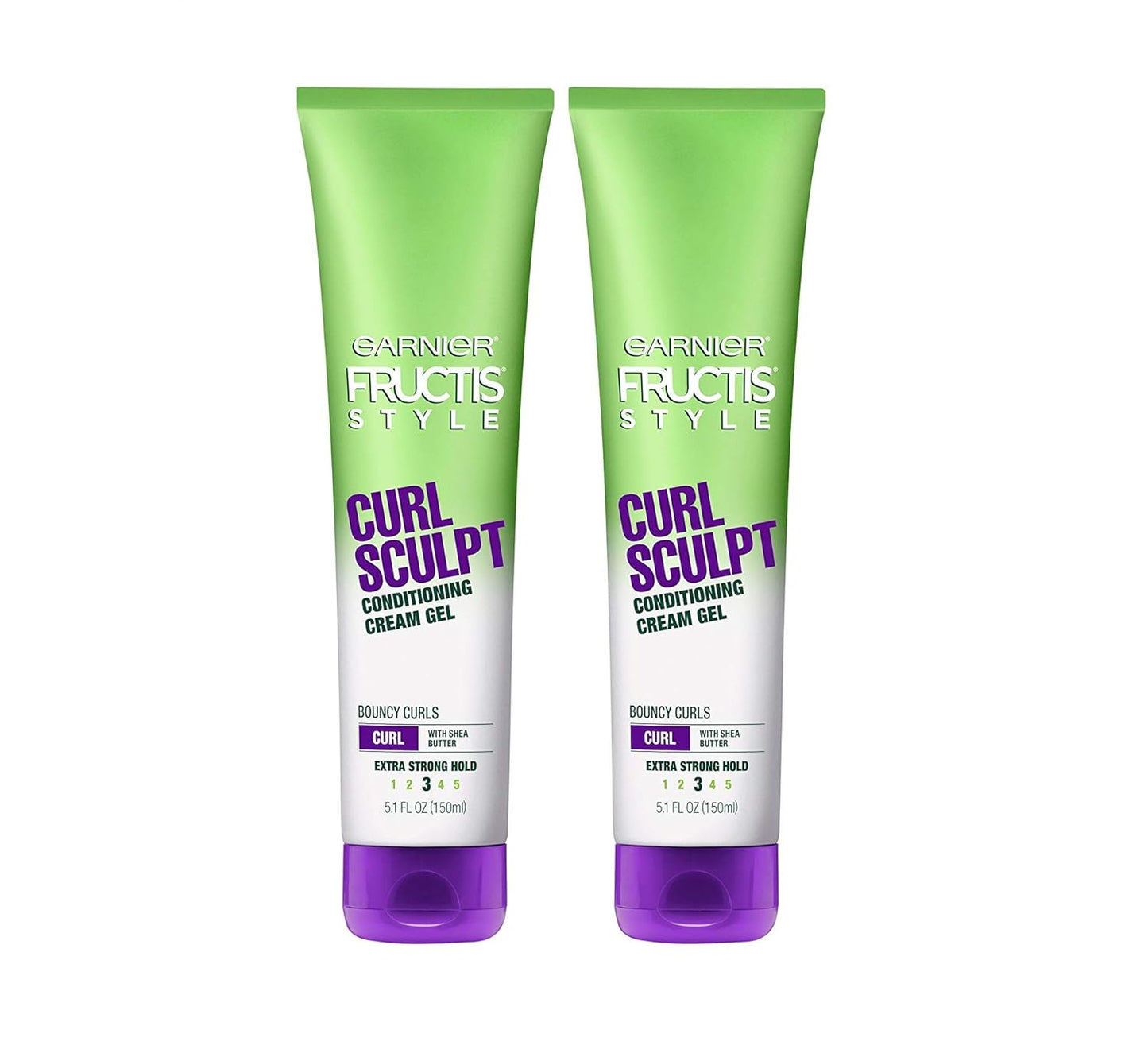 Garnier Fructis Curl Shine Conditioning Hair Gel - Extra Strong Hold for Curly & Wavy Hair | 5.1 Fl Oz