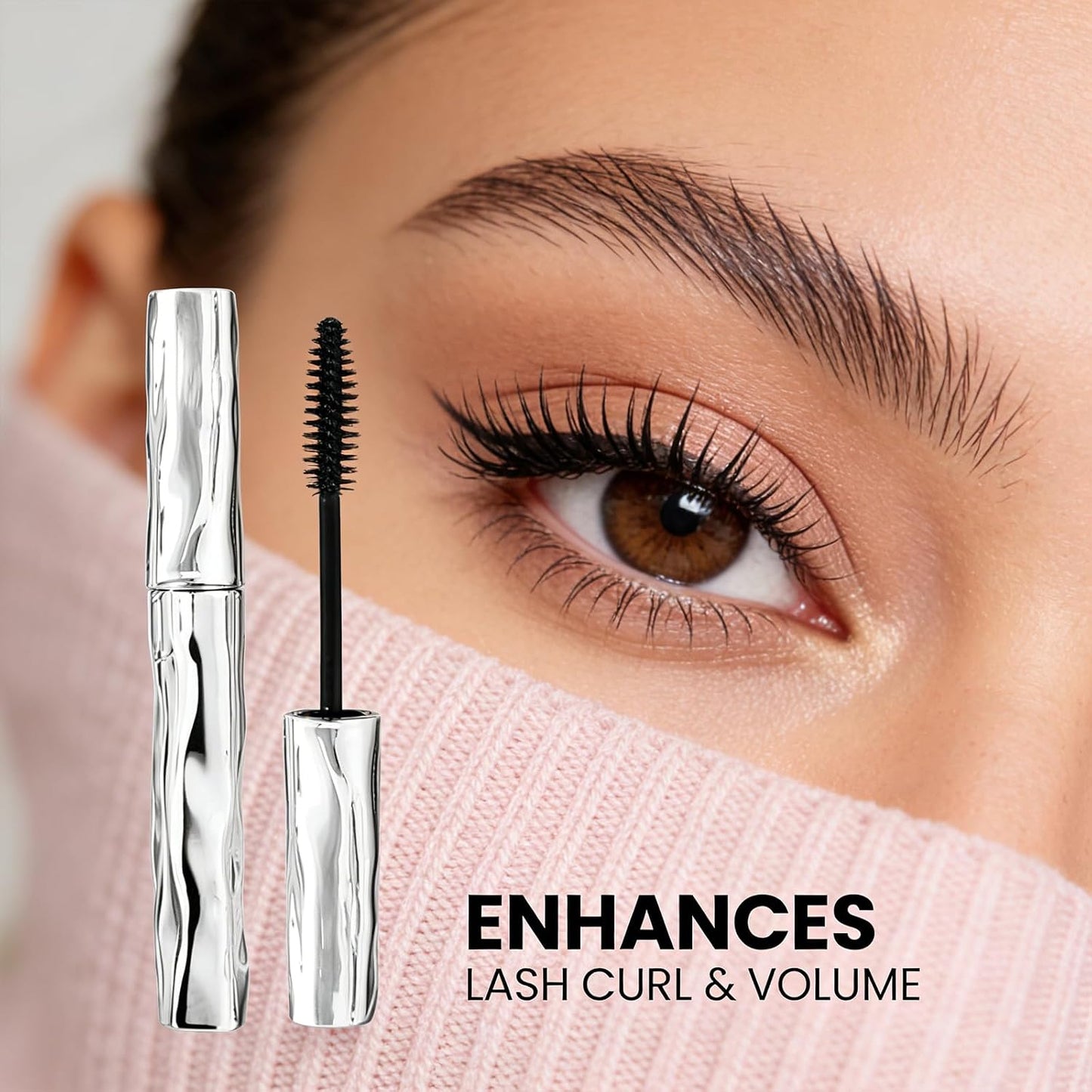 Waterproof Fiber Mascara - Long-Lasting Tubular Eyelash Primer | Natural, Non-Smudge Formula