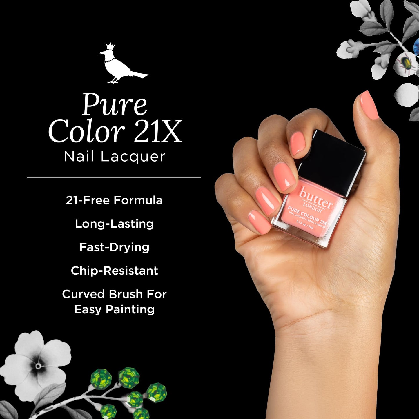 butter LONDON PC21X Nail Lacquer Polish, Trout Pout - Fast-Drying, Long Lasting Gel-Like Finish & Chip-Resistant Nail Lacquer Helps Protects & Strengthens Nails - Vegan & Cruelty-Free