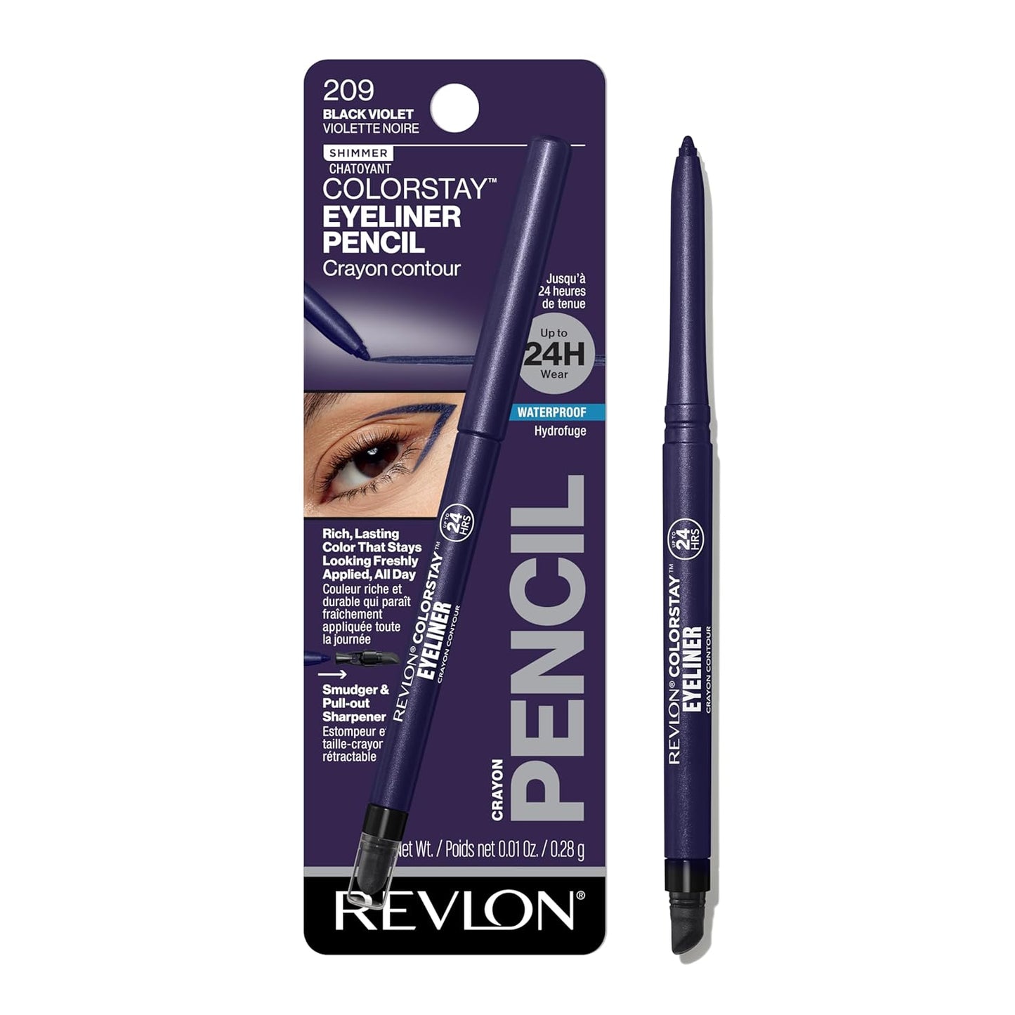 Revlon ColorStay Waterproof Eyeliner Pencil - Smudge-Proof Matte Finish, 203 Brown | 0.01 oz