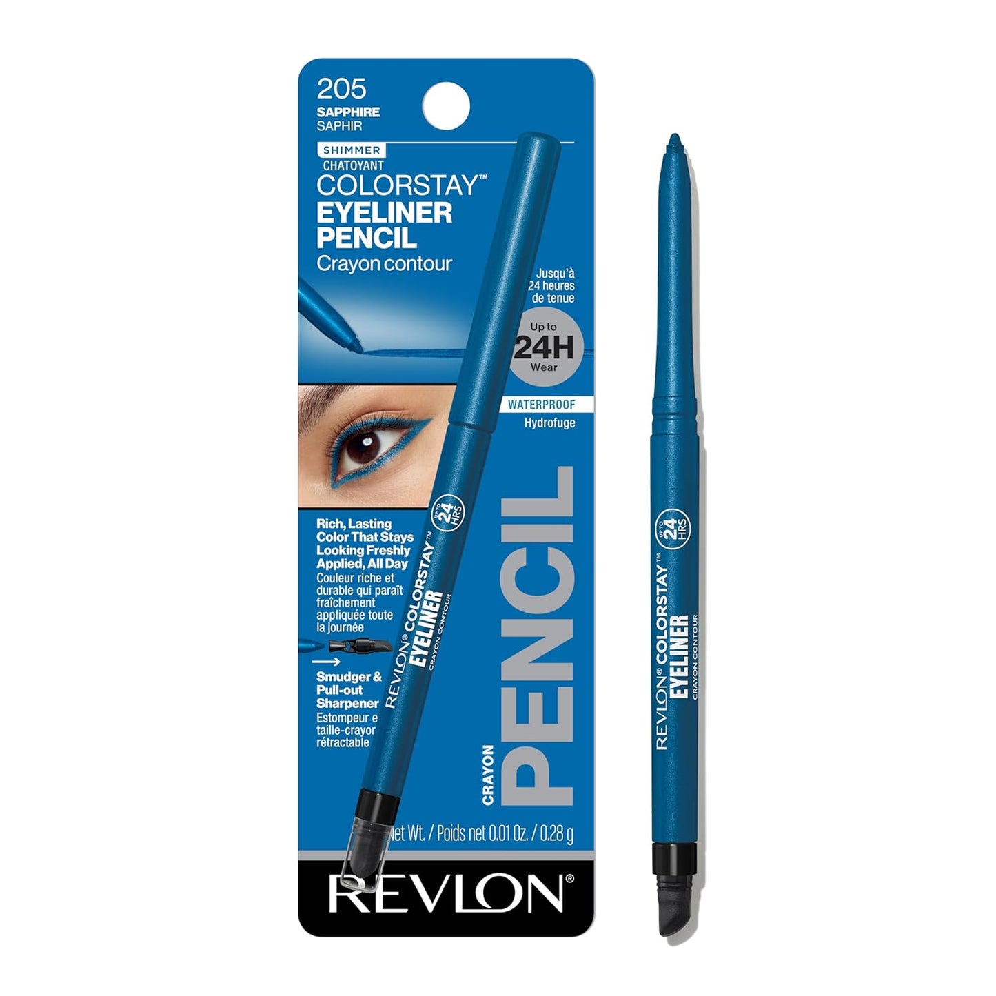 Revlon ColorStay Waterproof Eyeliner Pencil - Smudge-Proof Matte Finish, 203 Brown | 0.01 oz