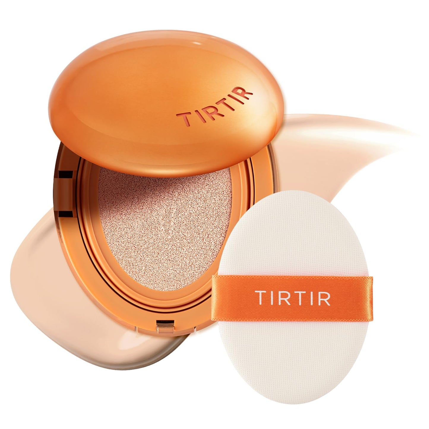 TIRTIR Cushion Foundation - AI-Like Semi-Matte Finish | Medium to Full Coverage, #21N Ivory, 0.63 Fl Oz