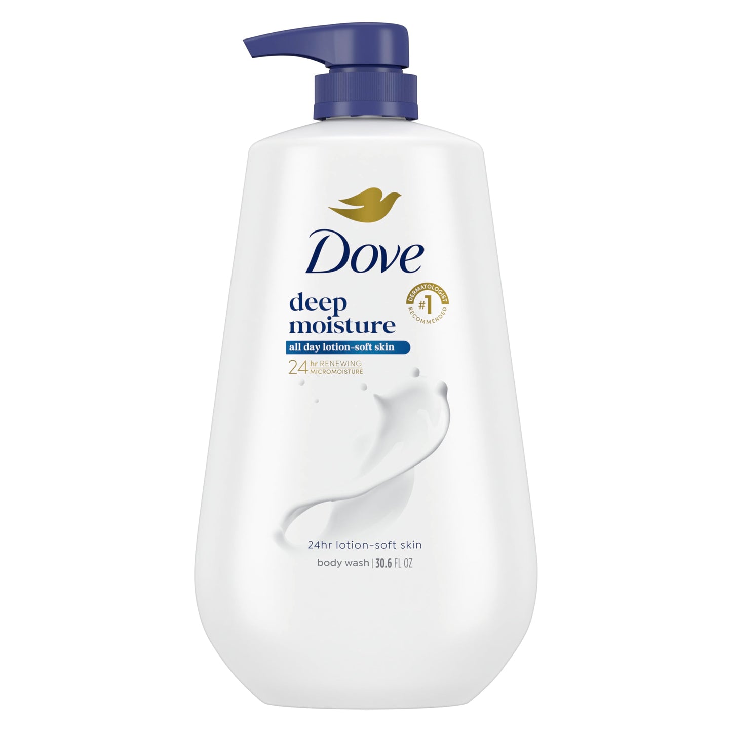 Dove 24hr Lotion Body Wash Deep Moisture, 30.6 oz