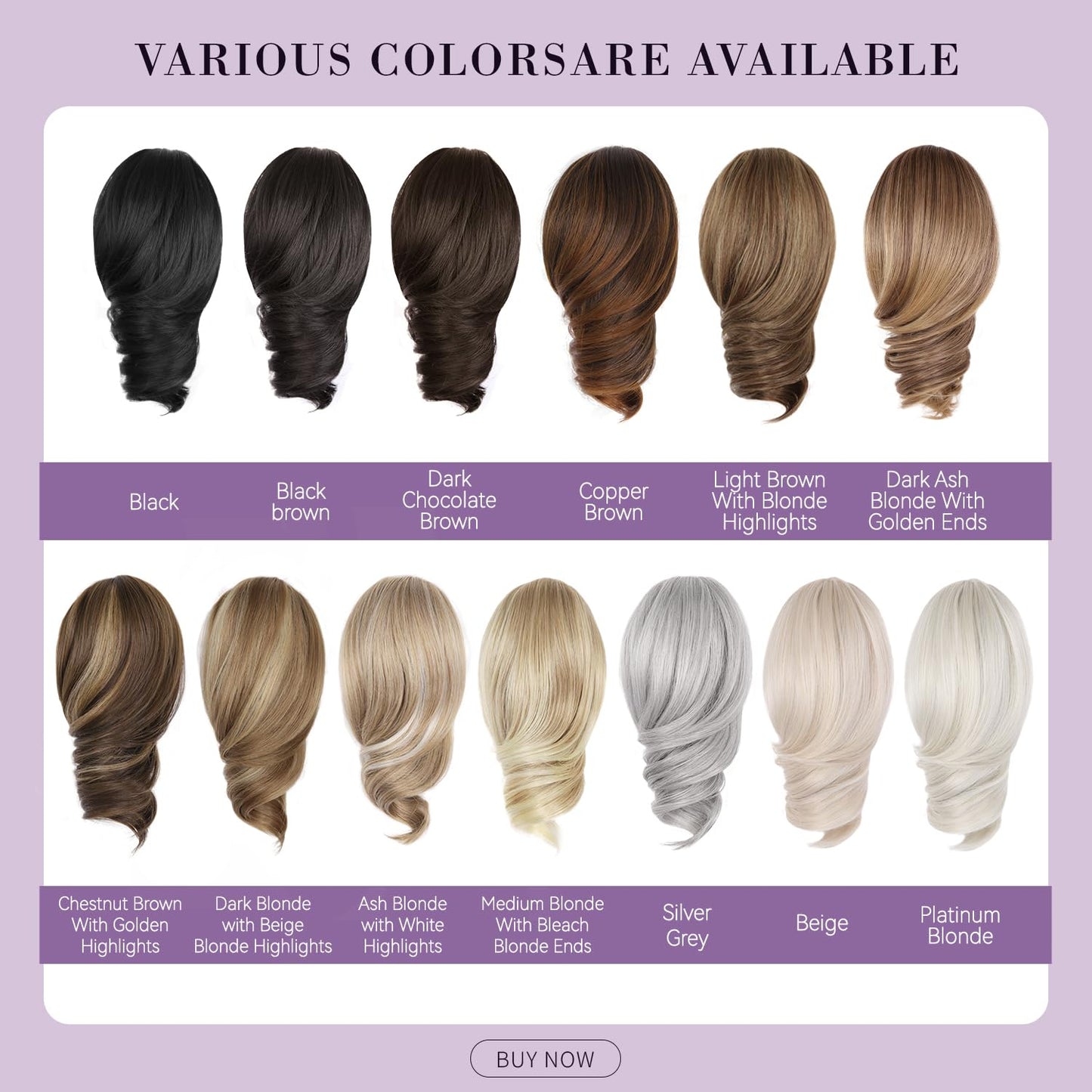 12 Inch Short Ponytail Extension - Curly Wavy Clip-In Hair Extensions | Synthetic Claw Clip - Copper Brown