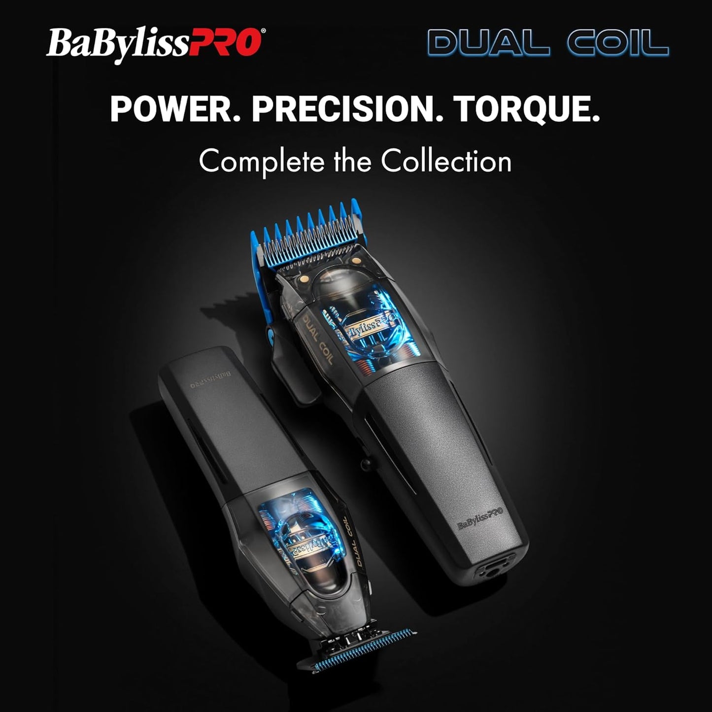 BaBylissPRO Dual Coil Clipper - Professional Cordless Hair Clipper with All-Metal Housing & Precision Cutting Performance