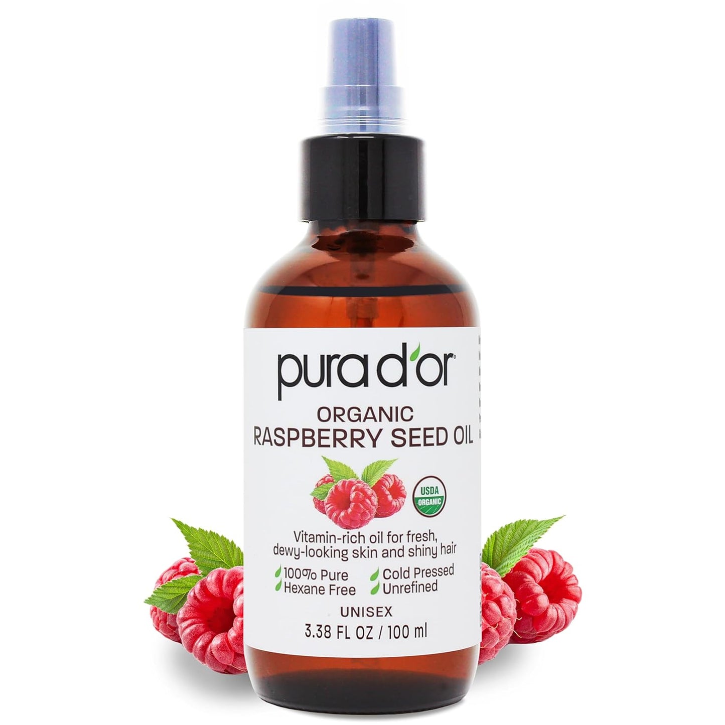 PURA D'OR Organic Vitamin E Oil - 70,000 IU Ayurvedic Skin Care | Lightweight Moisturizer for Face & Body