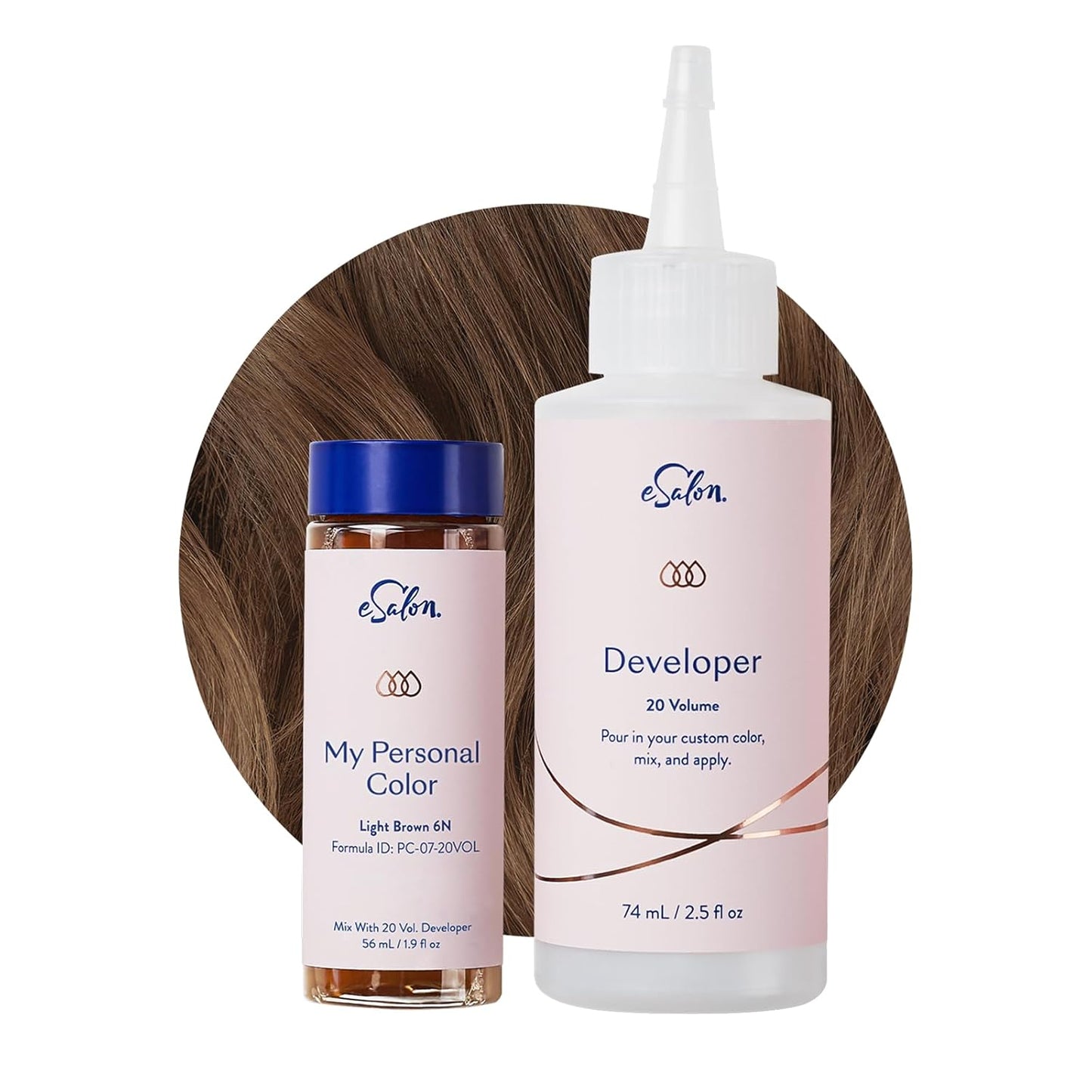 Permanent Hair Color Kit - Dark Blonde Copper Gold | Ammonia-Free Dye for 100% Gray Coverage