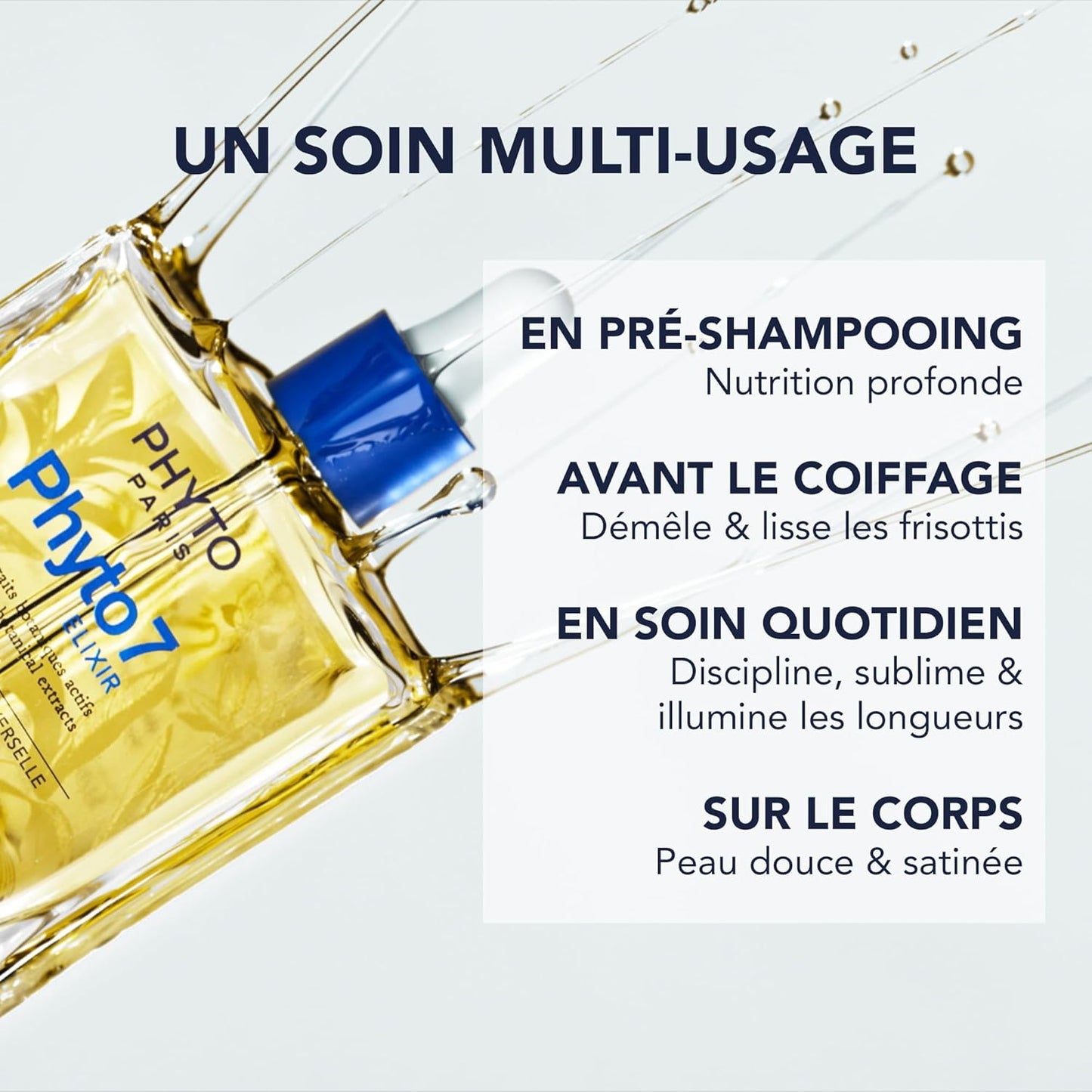 Phyto Paris 7 Elixir - Disciplining Oil for Thick, Dry & Damaged Hair - 100 ml | Intense Nutrition & Shine