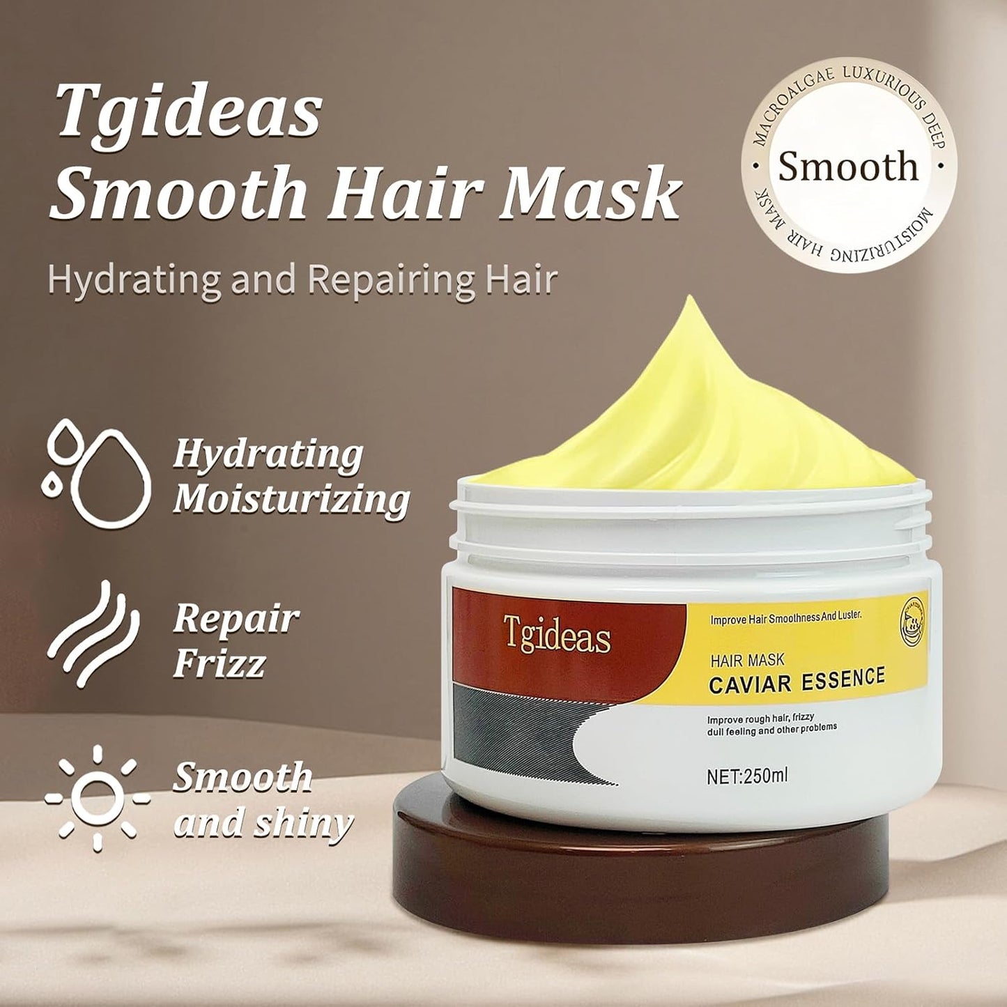 Hydrating Collagen Hair Mask - Deep Repair Treatment for Dry, Damaged Hair | 8.45 Oz
