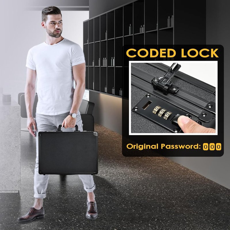 Barber Tool Case - Professional Organizer with Sliding Tray | Durable Hard Travel Briefcase for Clippers & Scissors