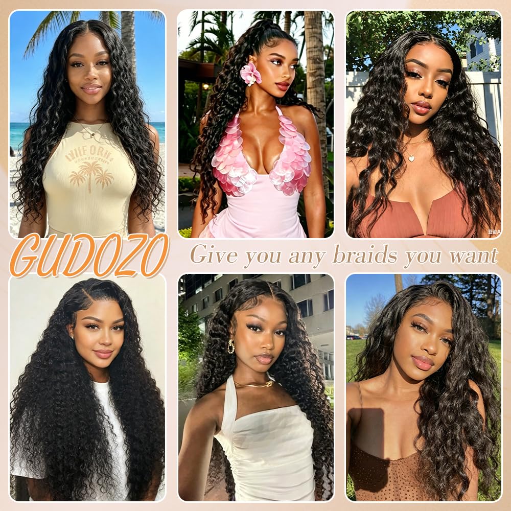 Human Crochet Hair for Black Women - Deep Wave 16 Inch 125g | Ombre Invisible Miracle Knots Extensions T27#
