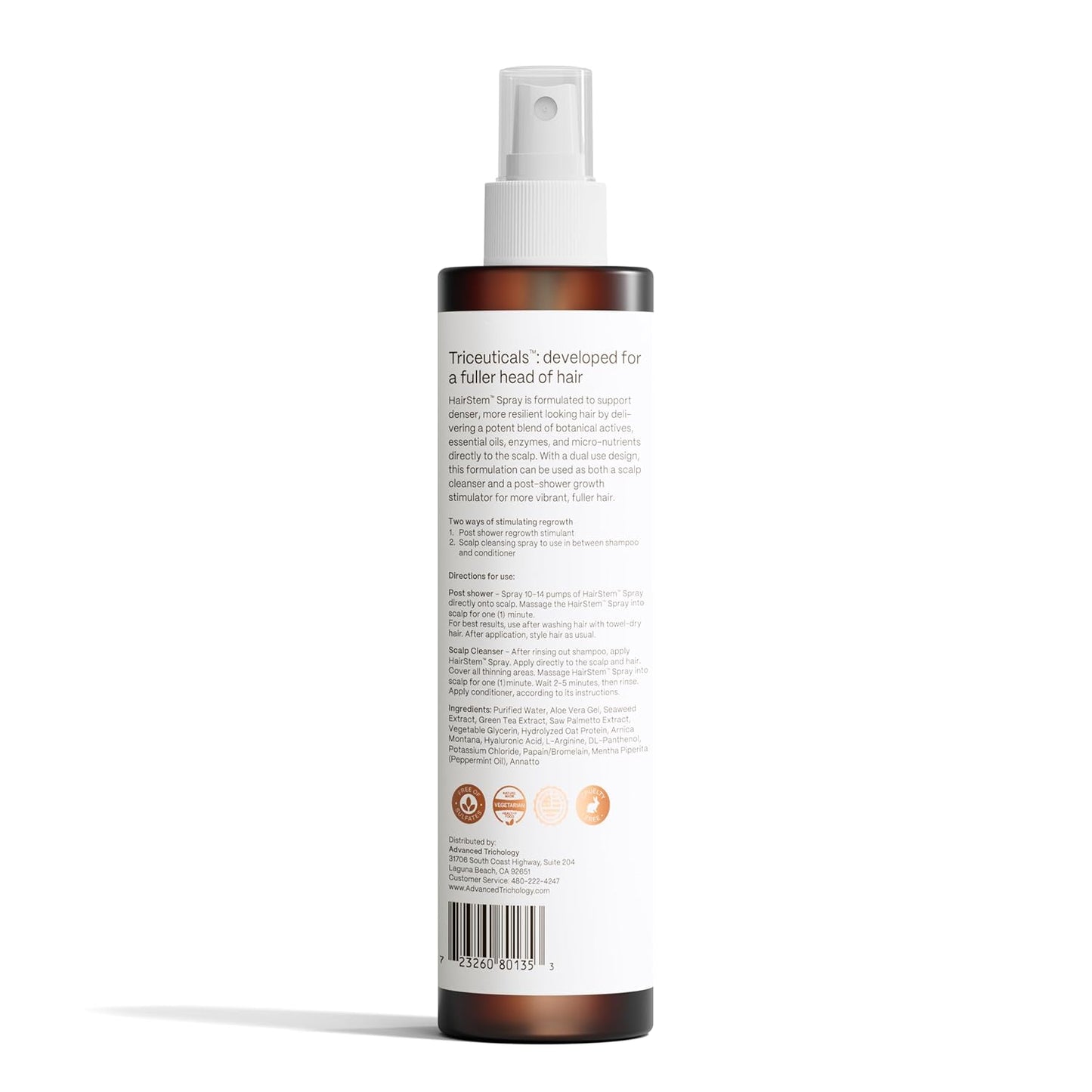 HairStem Follicle Stimulating Spray - Clinical Strength Hair Growth Solution with Biotin & Saw Palmetto - 8 oz