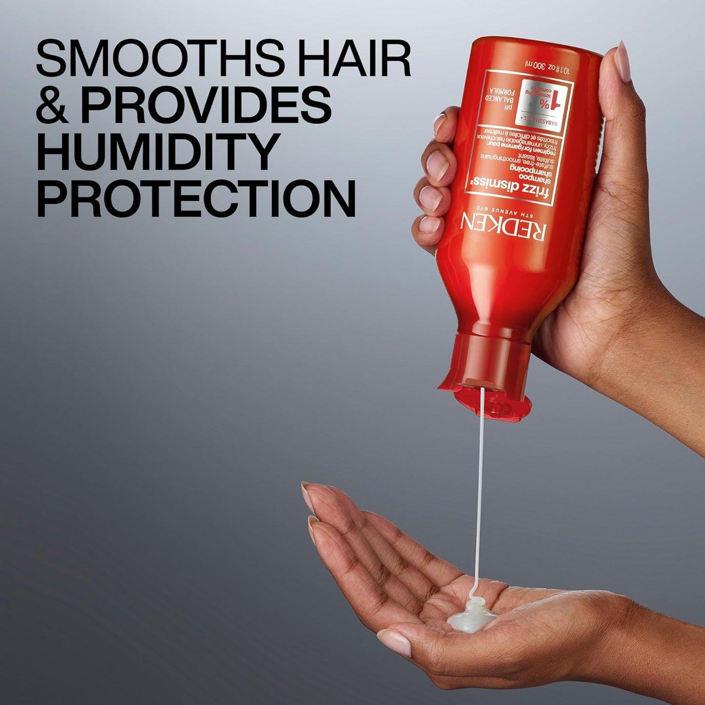Redken Frizz Dismiss Shampoo - Weightless Frizz Control for Smooth, Shiny Hair | Sulfate-Free Formula