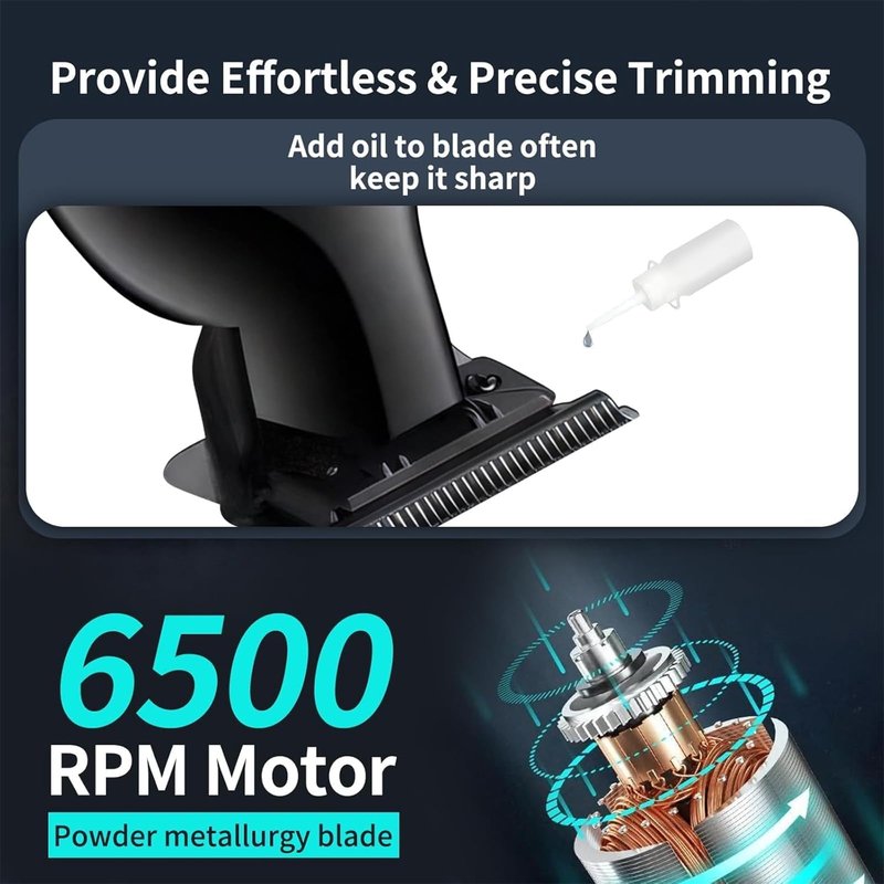 KEMEI Hair Clipper 2299 Professional Hair Clippers for Men Professional - Cordless&Corded Barber Clippers for Hair Cutting & Grooming Rechargeable Beard Trimmer