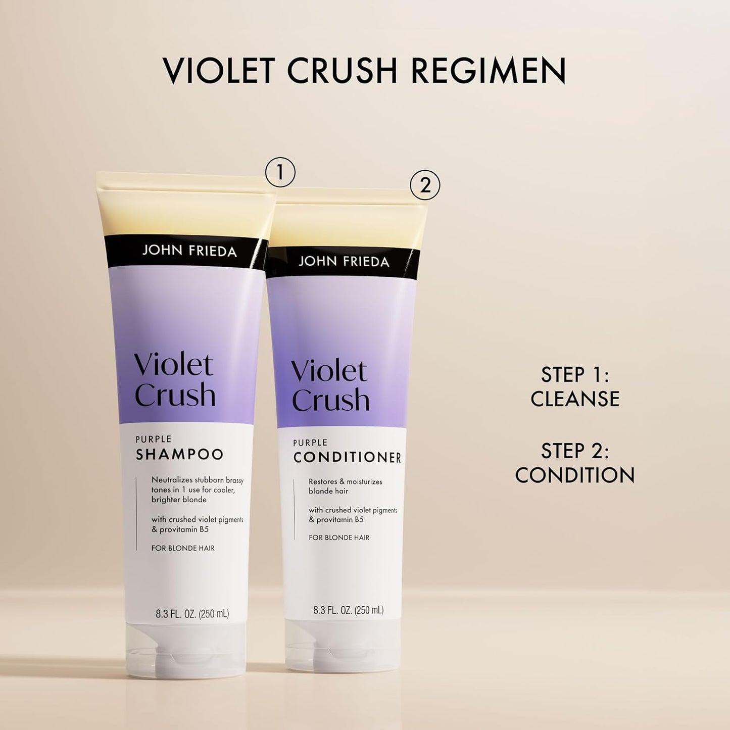 Violet Crush Purple Shampoo - Brass Neutralizing Toning for Blonde Hair | 8.3 fl oz