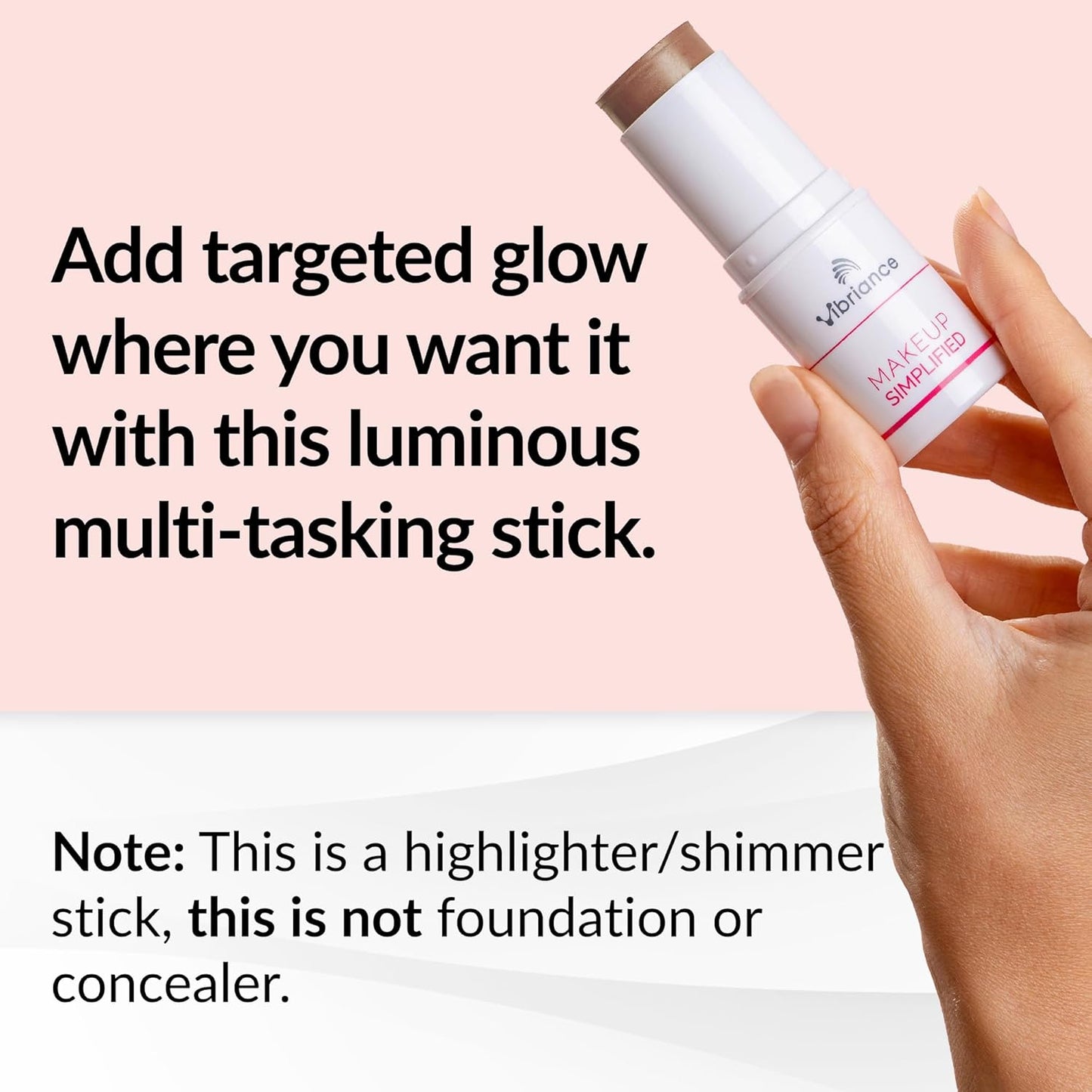 Vibriance Highlighter Shimmer Stick - All-in-One Makeup for Mature Skin | Illuminate Lips, Cheeks, Eyes
