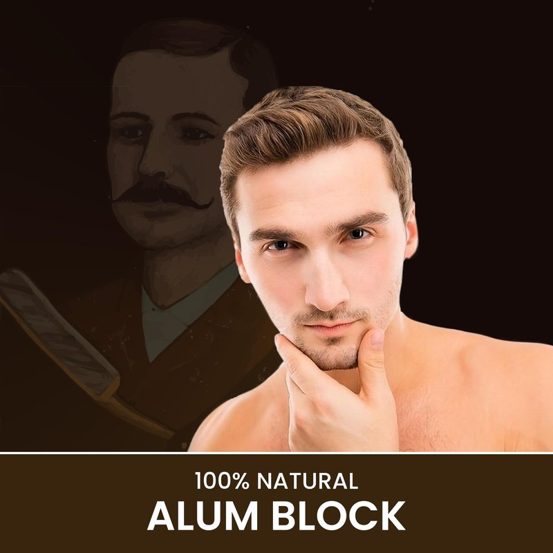 Pacific Pelican Barber’s Choice Alum Block – Premium Natural Potassium Alum for Razor Burn Relief & Post-Shave Care