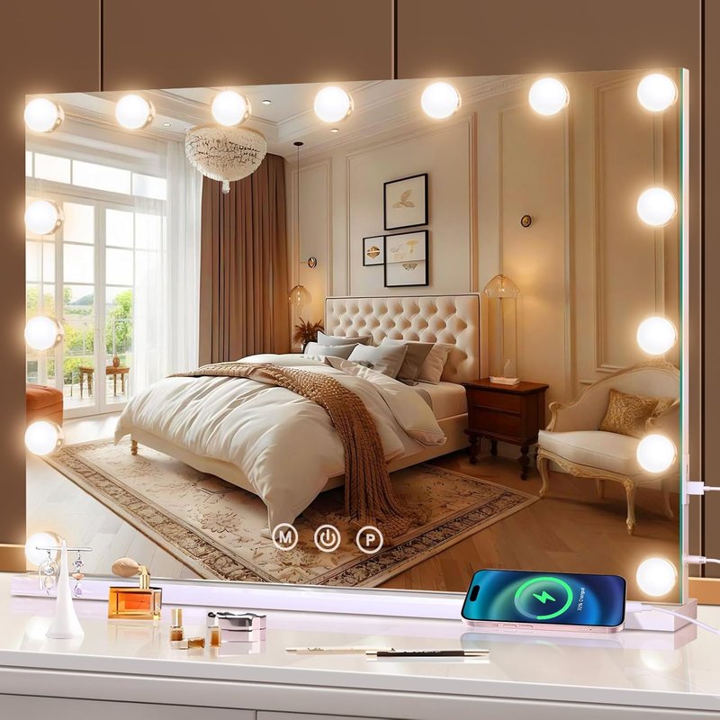 Vanity Makeup Mirror with Lights - Smart Touch Dimmable 3 Colors | Memory Function
