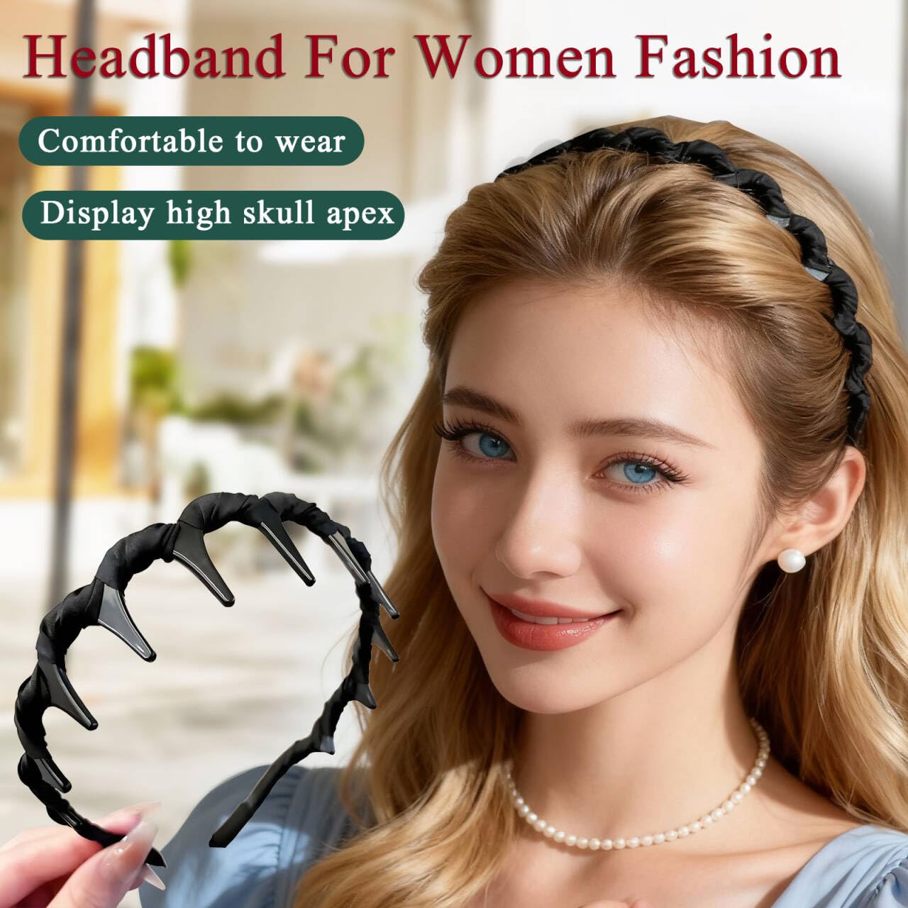 Retro High Skull Headband - U-Shape Fashion Tooth Hair Comb | Stylish Accessory
