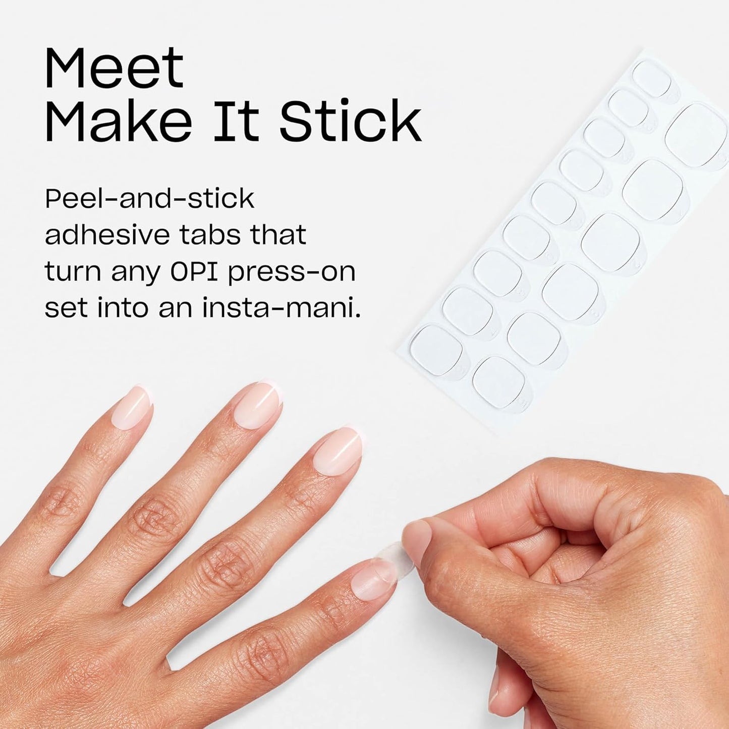OPI Nail Adhesive Glue & Press-On Tabs - Fast Drying, Vegan Formula | Up to 14 Days Wear