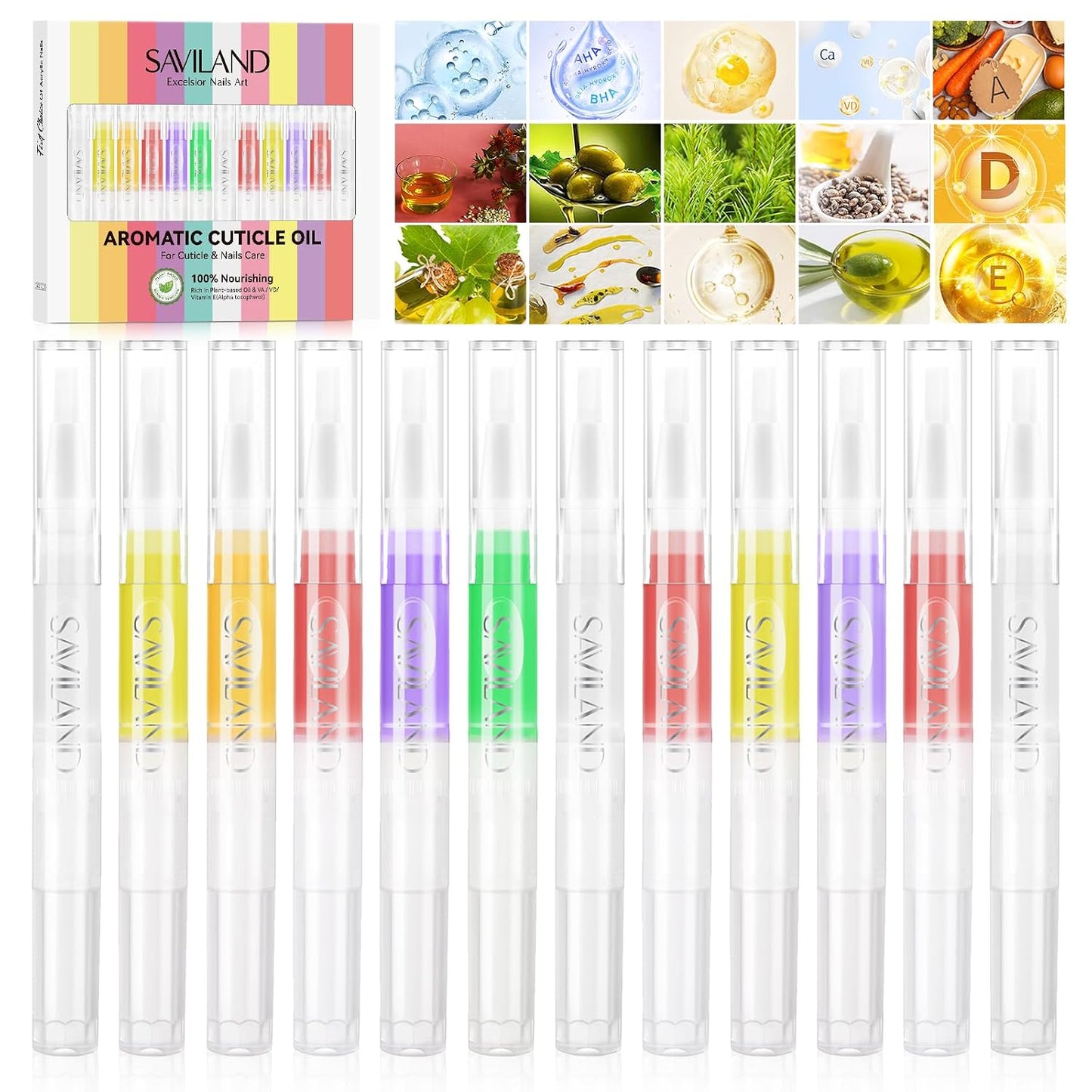 Revitalizing Cuticle Oil Pen - 6PCS Vitamin E & Jojoba Nail Strengthener | Hydrating Repair for Brittle Nails