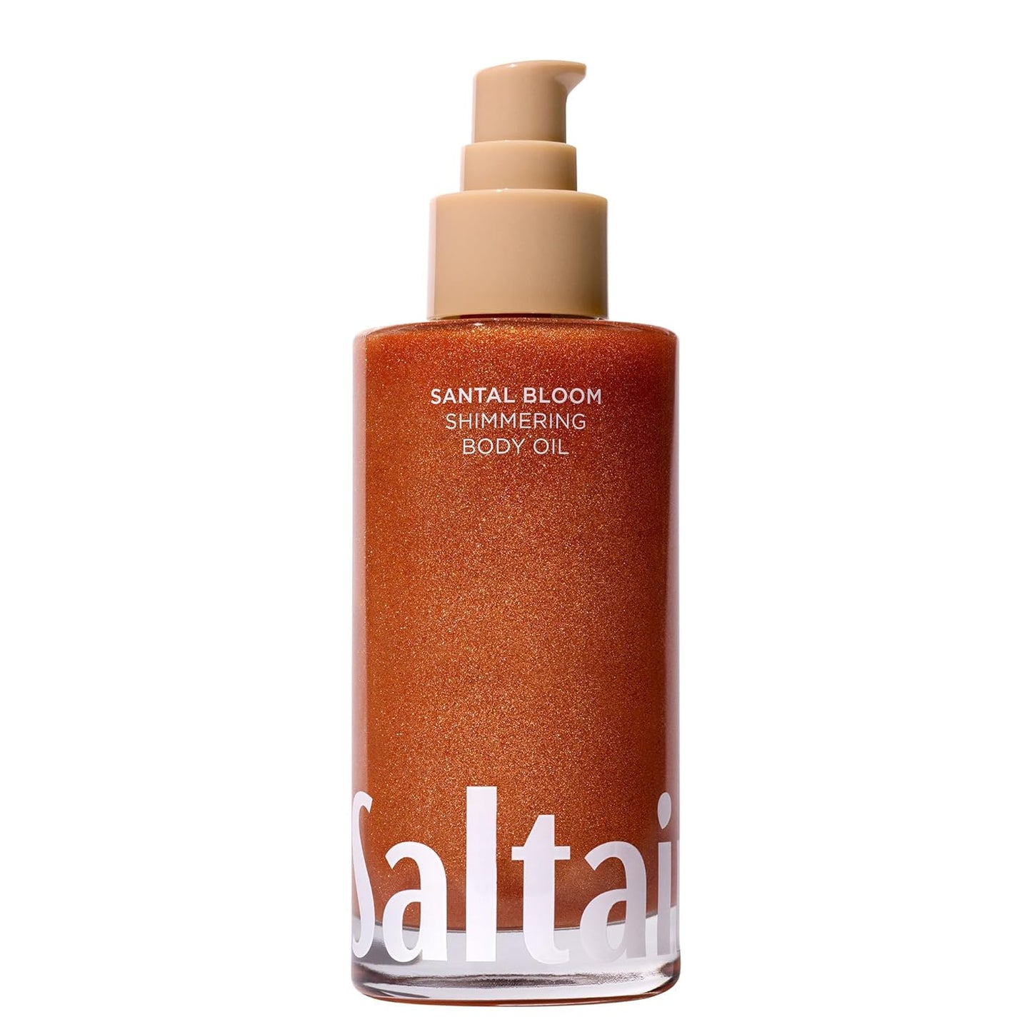 Shimmering Body Oil - Santal Bloom Scented Moisturizer with Light-Reflecting Pearls | 4 Fl Oz