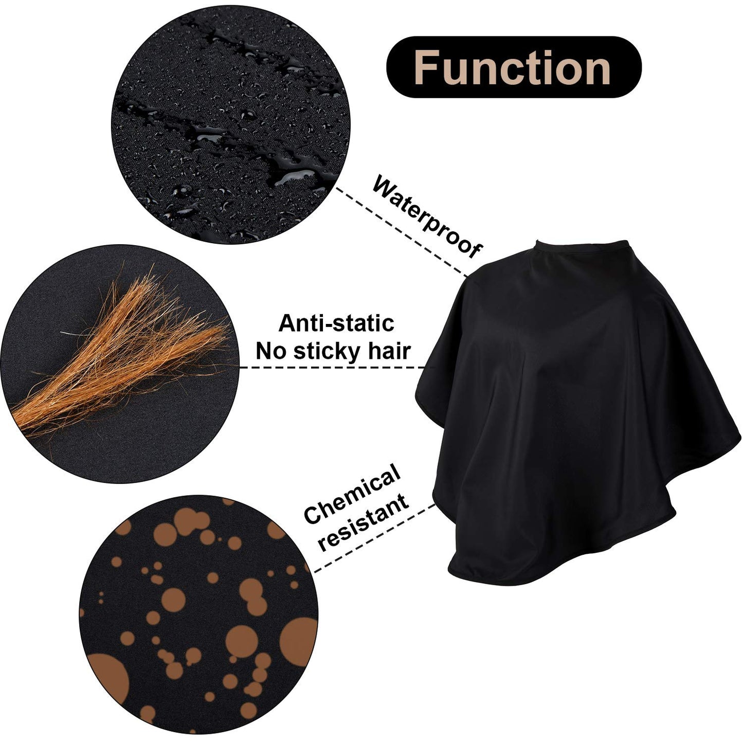 Syhood 2 Pcs Makeup Cape Short Haircutting Hair Dye Cape Waterproof Beauty Salon Shampoo Bib Hairstylist Barber Hairdresser Smock Styling Comb out Beard Shave for Client Artist