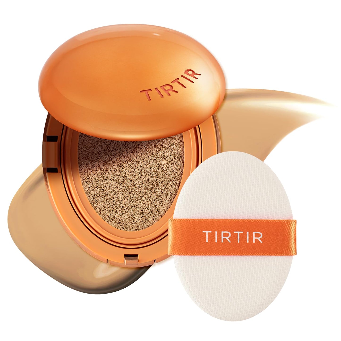 TIRTIR Cushion Foundation - AI-Like Semi-Matte Finish | Medium to Full Coverage, #21N Ivory, 0.63 Fl Oz
