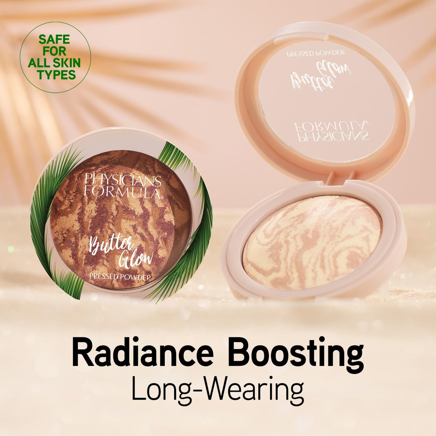 Physicians Formula Butter Glow Pressed Powder - Radiance-Boosting Face Powder with Murumuru Butter | Translucent Glow Finish