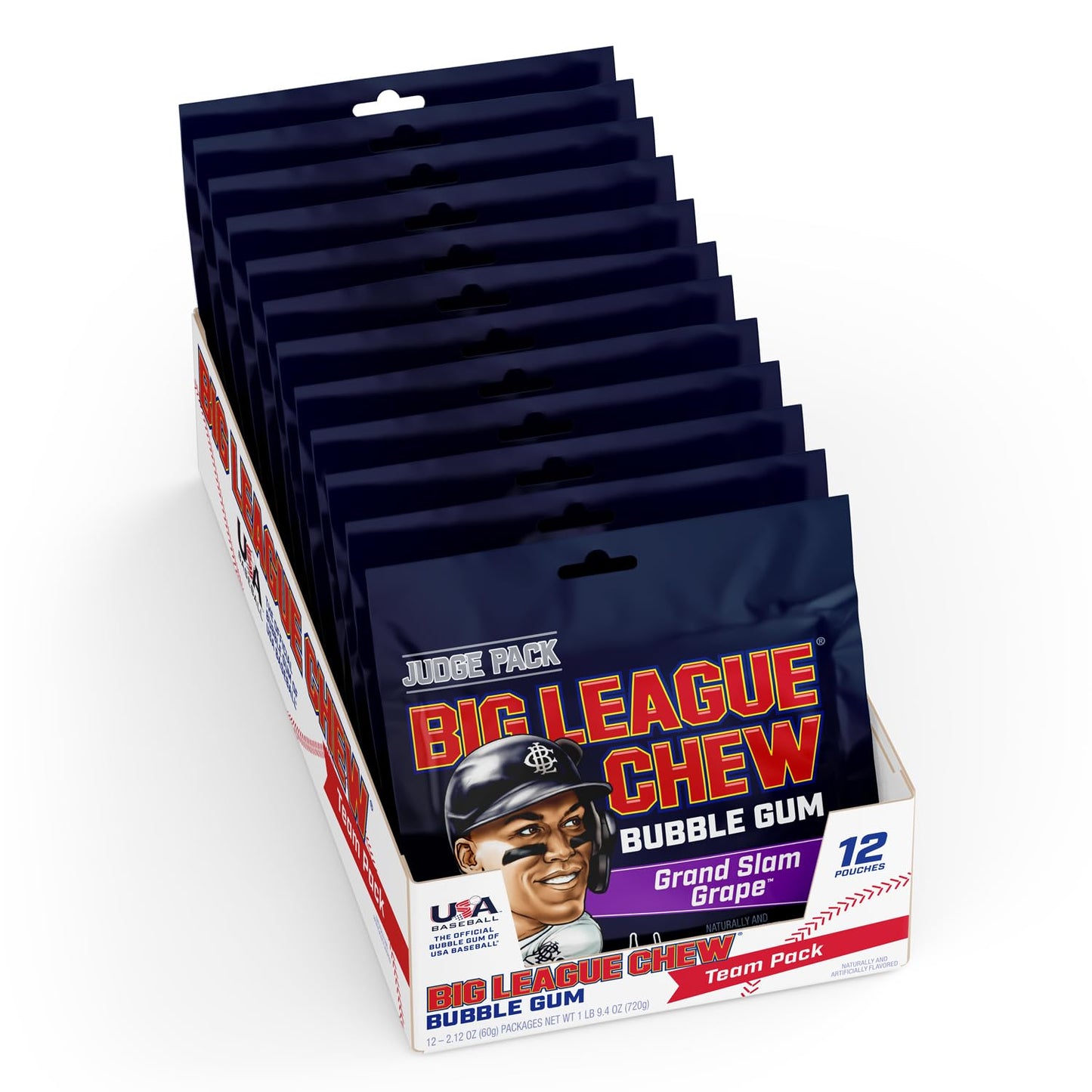 Big League Chew Outta Here Original Bubble Gum - Classic Ballpark Flavor | Perfect for Baseball Games, Teams, Concessions, Parties, and More | Pack of 12 Bags (2.12oz Each)"

Rewritten Product Title: "Original Bubble Gum - Big League Chew Classic Ballpark