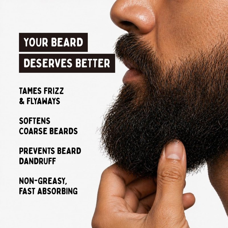 Earth Wave All-Natural Tallow Beard Balm for Men - Shape, Norish & Soften Beard, Made with Organic Ingredients, Suppport Beard Growth, Perfect for Everyday Use, Made in USA, 2oz