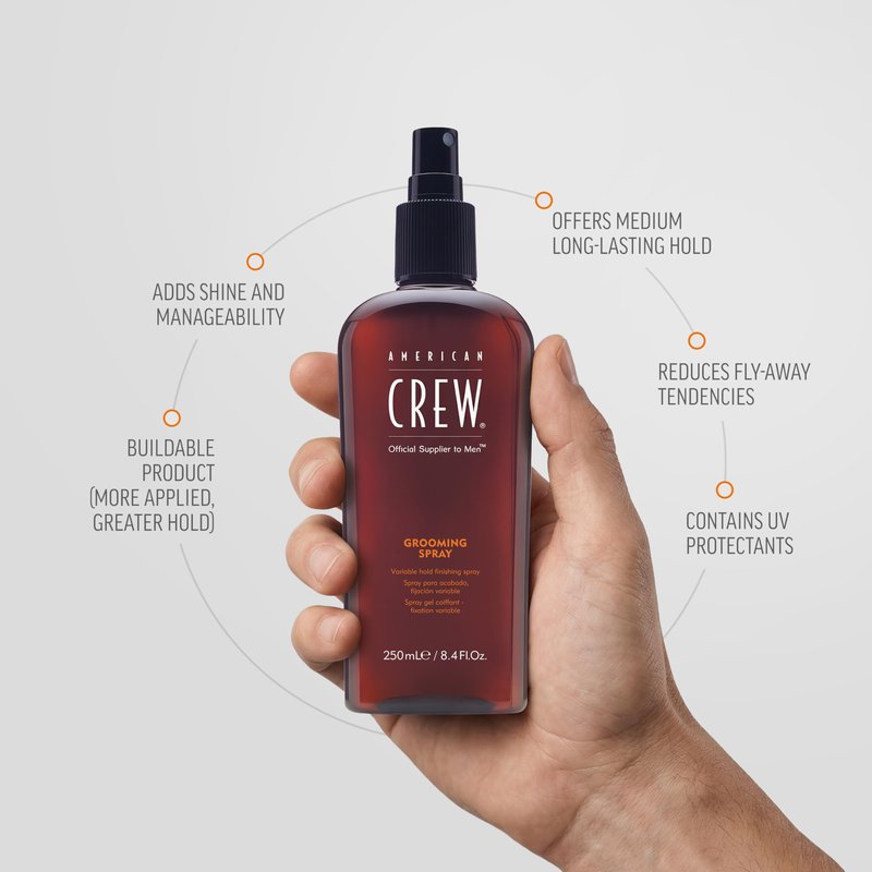American Crew Men's Hair Spray, Variable Hold Grooming Styling Product, 8.45 Fl Oz