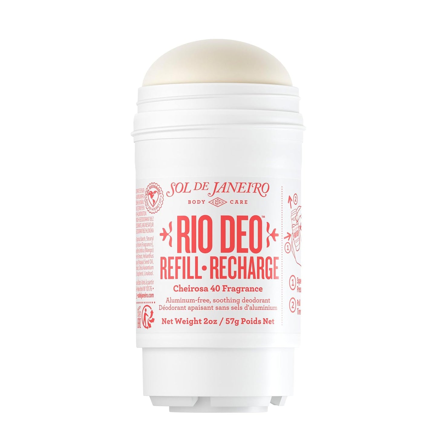 Rio Deo Aluminum-Free Deodorant Refill Cartridge - Eco-Friendly & Long-Lasting