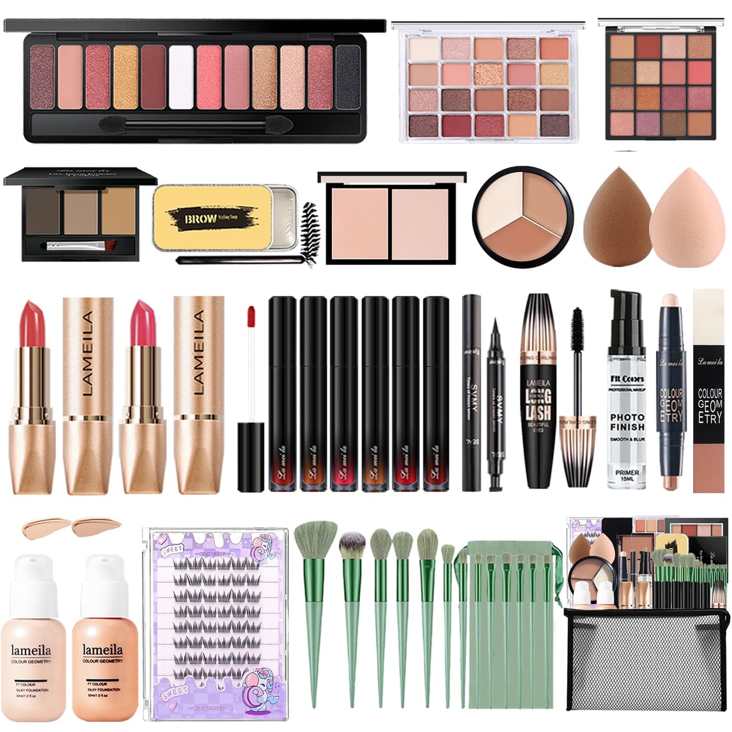 All-in-One Makeup Kit for Women | Complete Gift Set with Eyeshadow, Foundation, Lipstick & Tools - Ideal for Daily Wear & Special Occasions