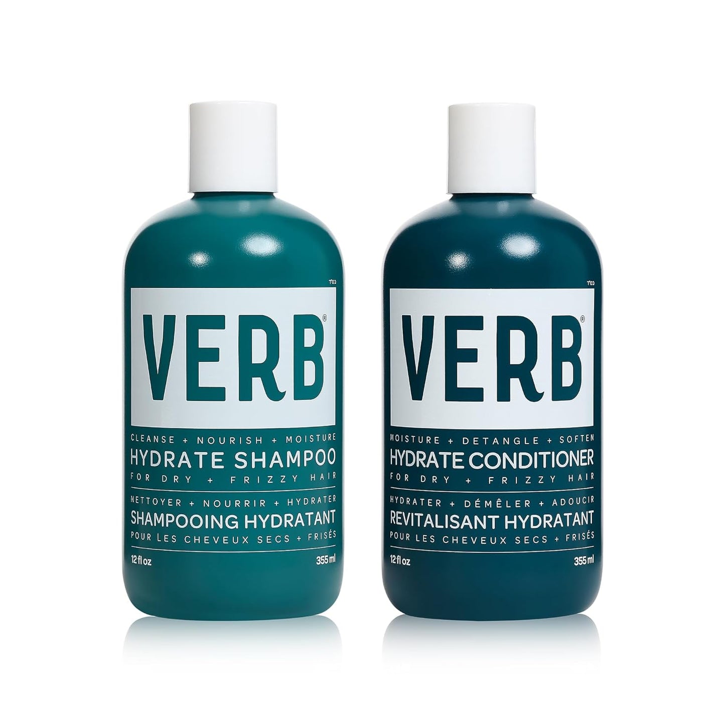 Hydrate Shampoo & Conditioner Duo - Nourishing Formula for Dry, Frizzy Hair | Amber + Warm Jasmine Scent