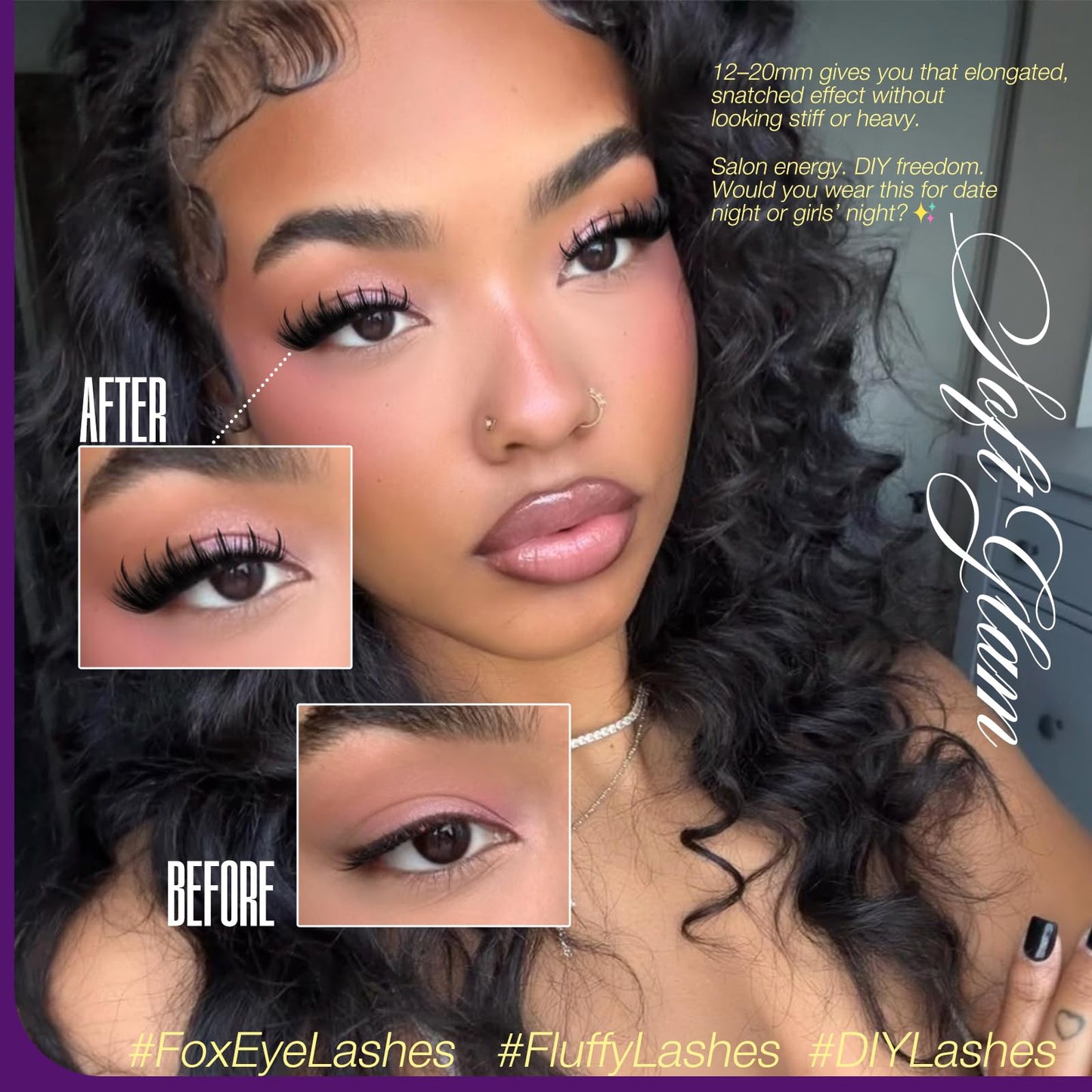 Manga Lash Clusters with Spikes Wispy Anime Eyelash Clusters Fluffy Fairy Lash Extensions Soft Thin Band D Curl Individual Lashes DIY Lash Extension 12-20mm by Yawamica