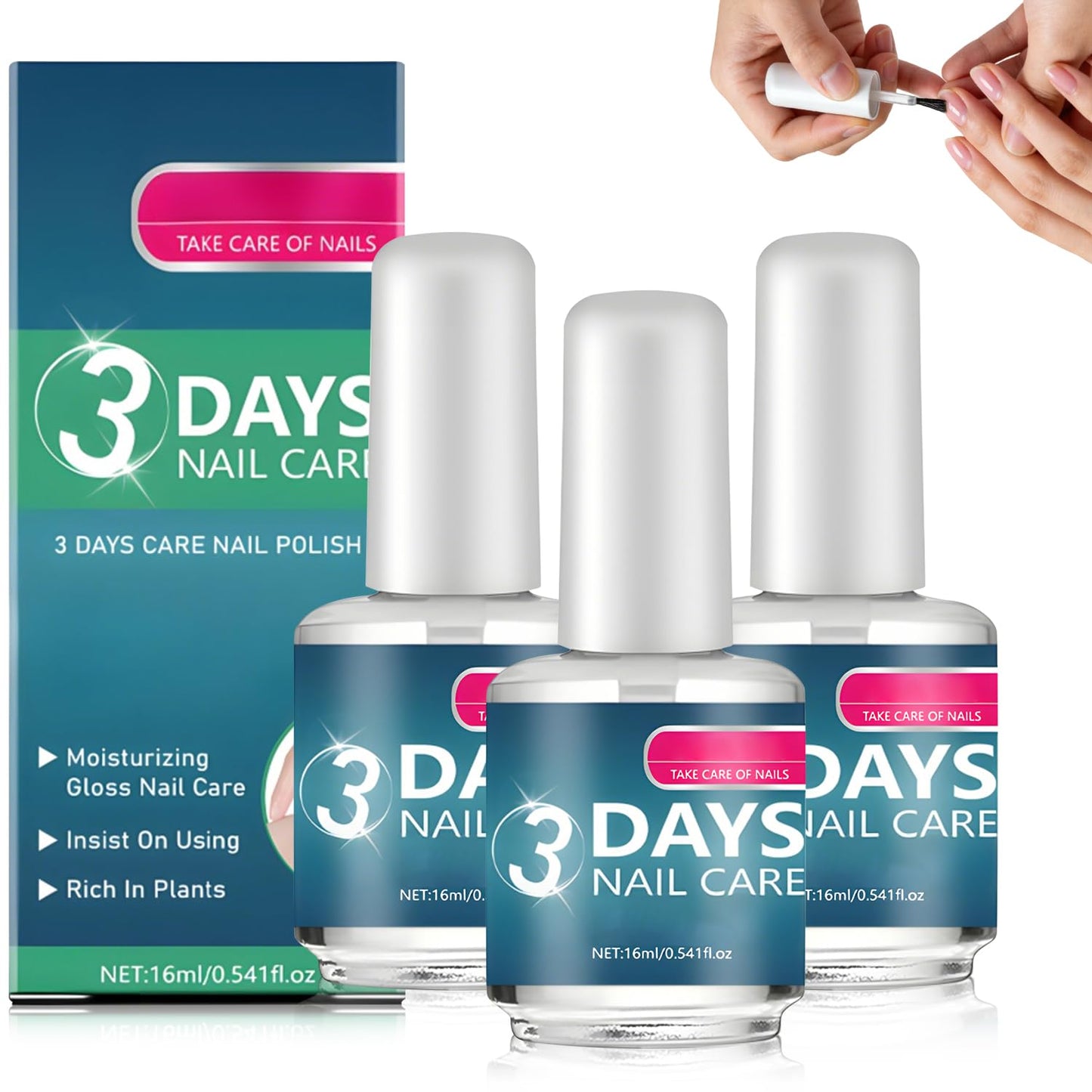 Nail Care Treatment - 3 PCS Keratin Amino Acid for Strengthening & Hydration | 16ml